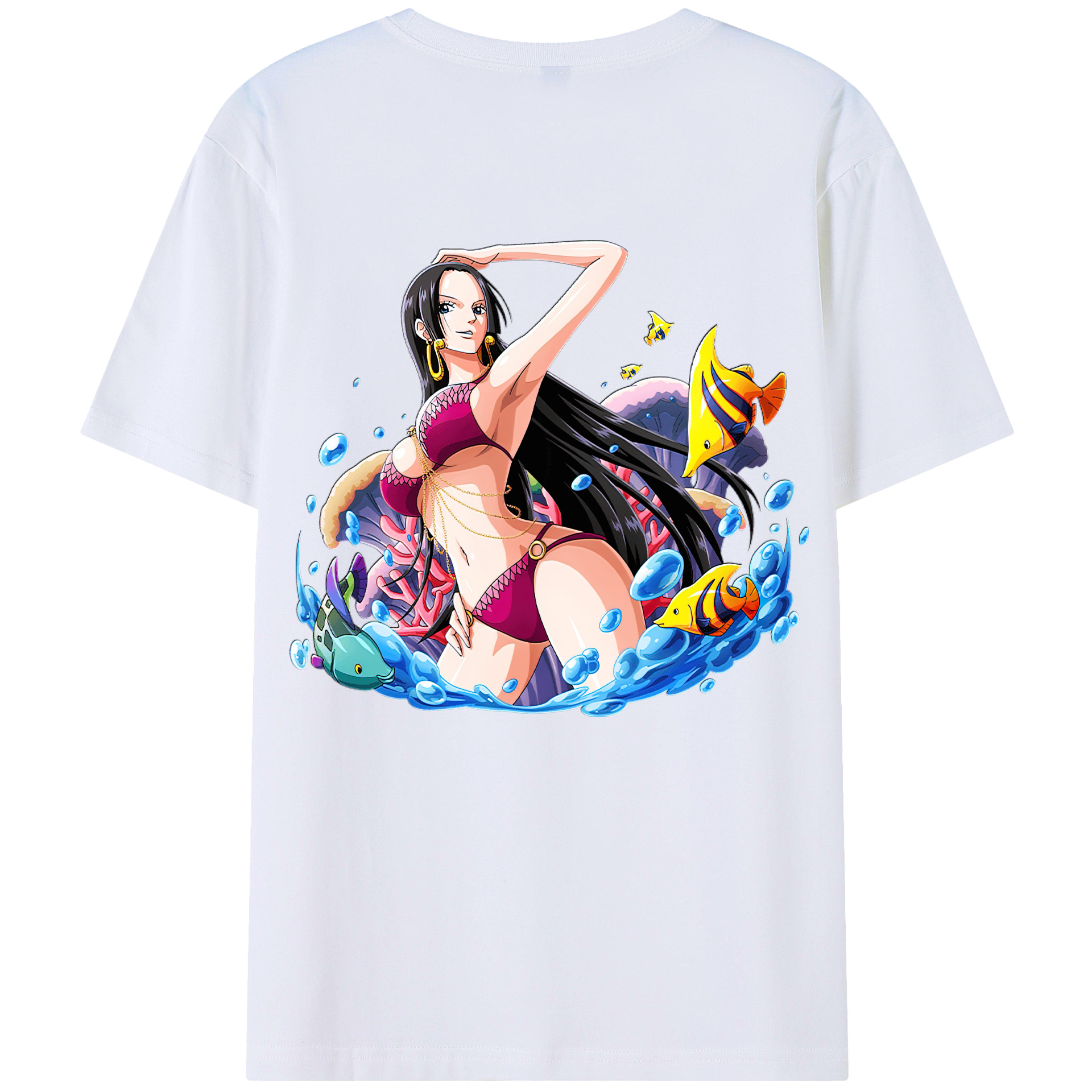 ワンピース ボア・ハンコック ONE PIECE Boa·Hancock 綿100％半袖Tシャツ（背面プリント）