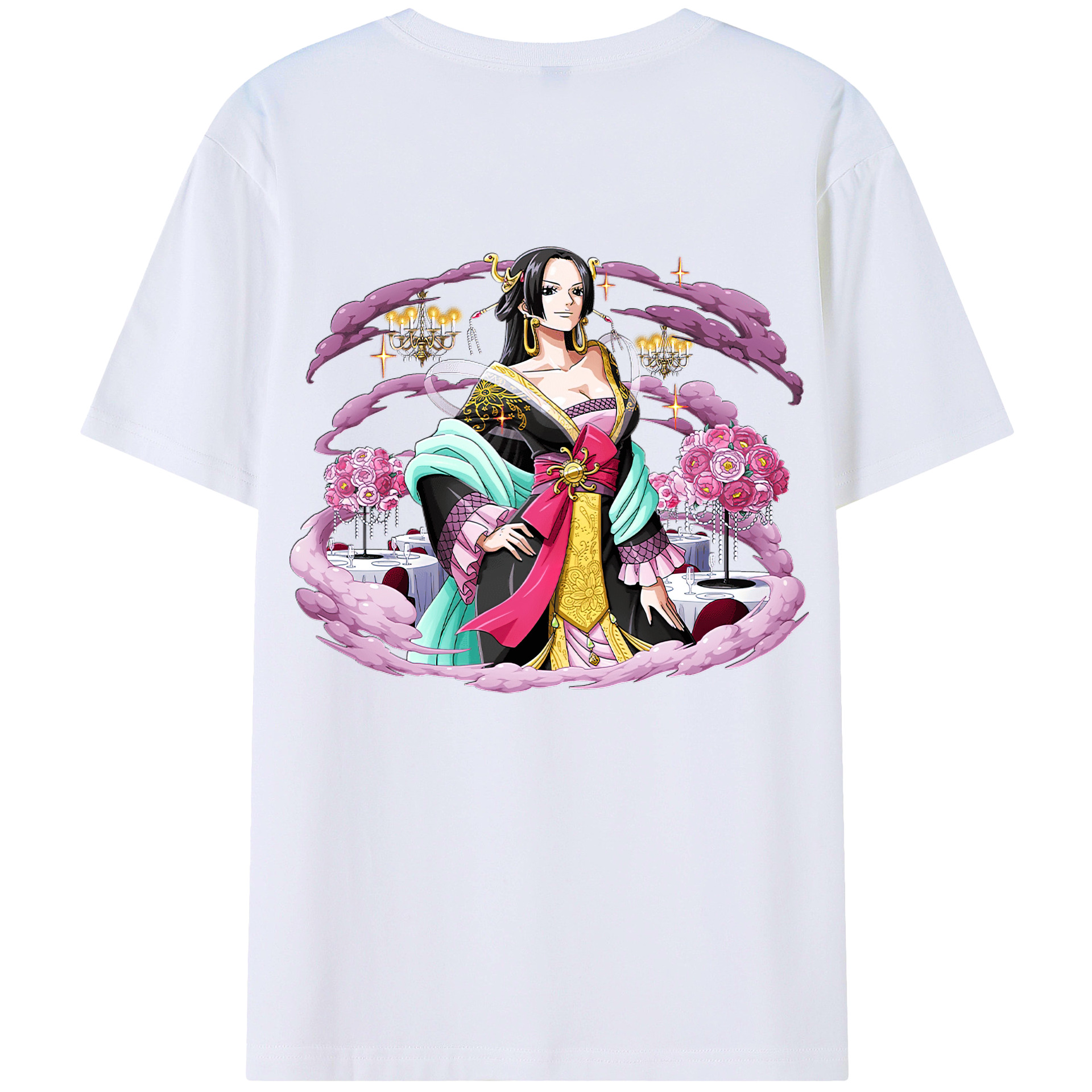 ワンピース ボア・ハンコック ONE PIECE Boa·Hancock 綿100％半袖Tシャツ（背面プリント）