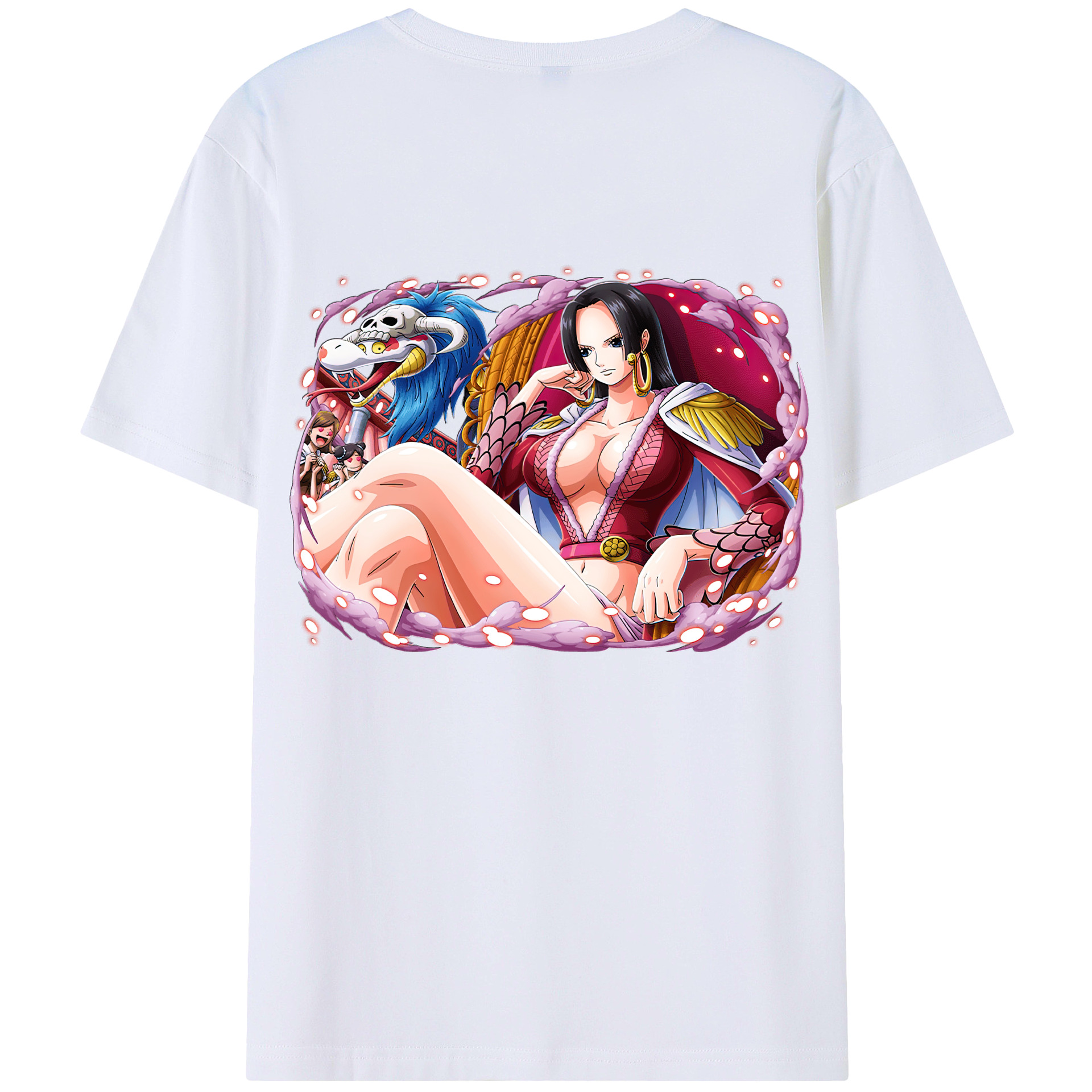 ワンピース ボア・ハンコック ONE PIECE Boa·Hancock 綿100％半袖Tシャツ（背面プリント）
