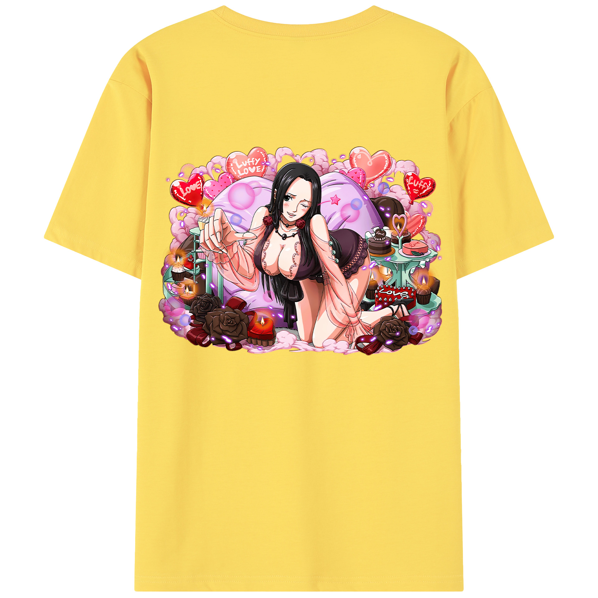 ワンピース ボア・ハンコック ONE PIECE Boa·Hancock 綿100％半袖Tシャツ（背面プリント）
