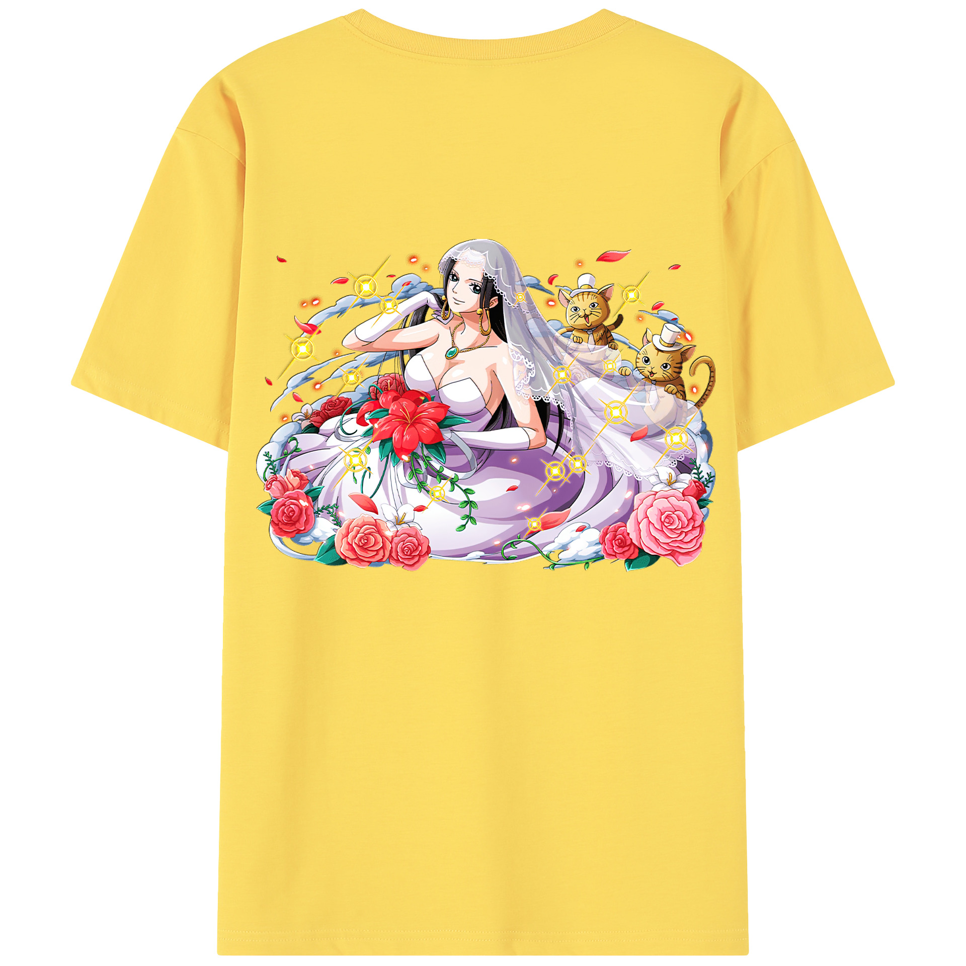 ワンピース ボア・ハンコック ONE PIECE Boa·Hancock 綿100％半袖Tシャツ（背面プリント）