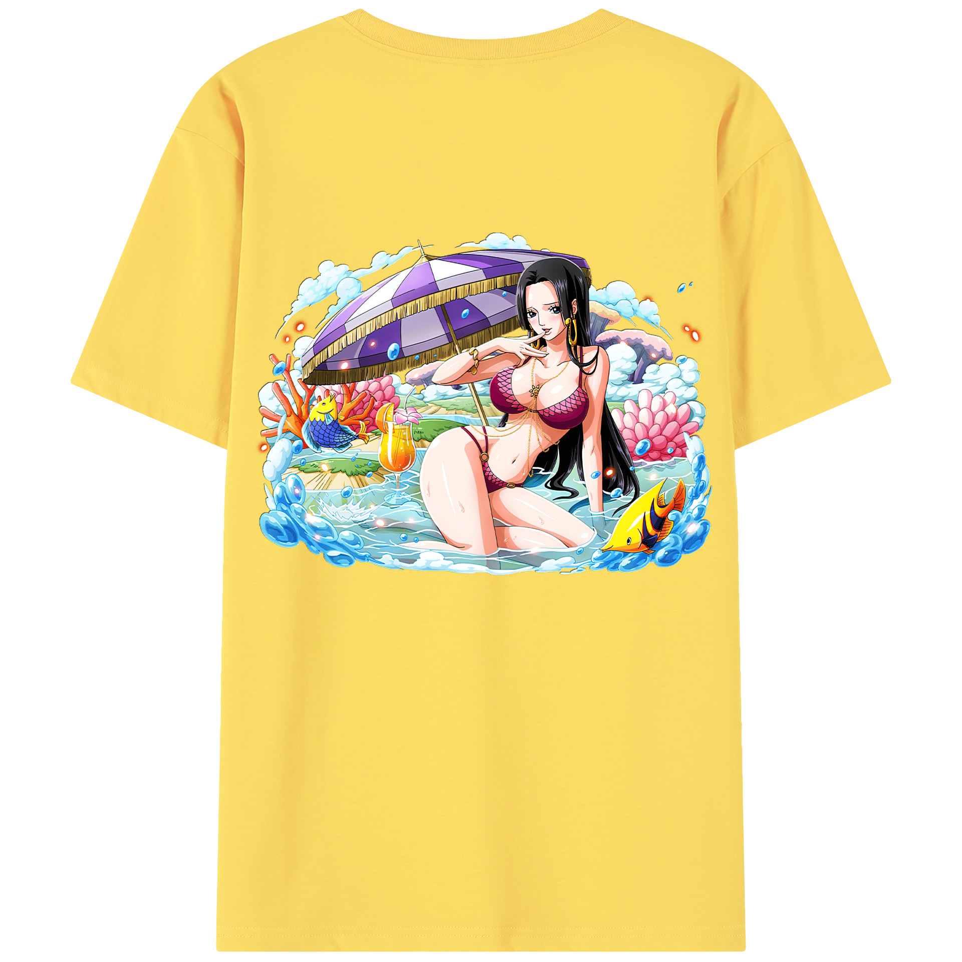 ワンピース ボア・ハンコック ONE PIECE Boa·Hancock 綿100％半袖Tシャツ（背面プリント）