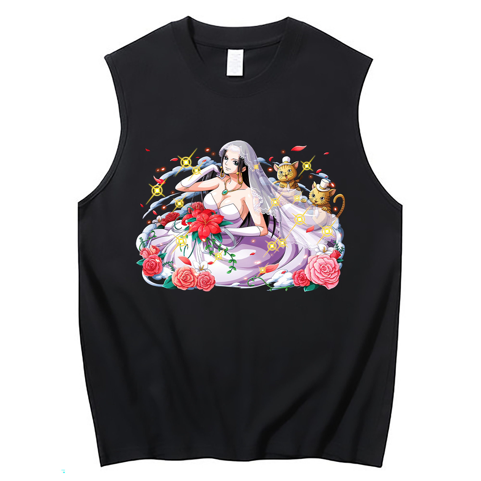 （画像用） ワンピース ボア・ハンコック ONE PIECE Boa·Hancock コットン100％タンクトップ（フロントプリント）