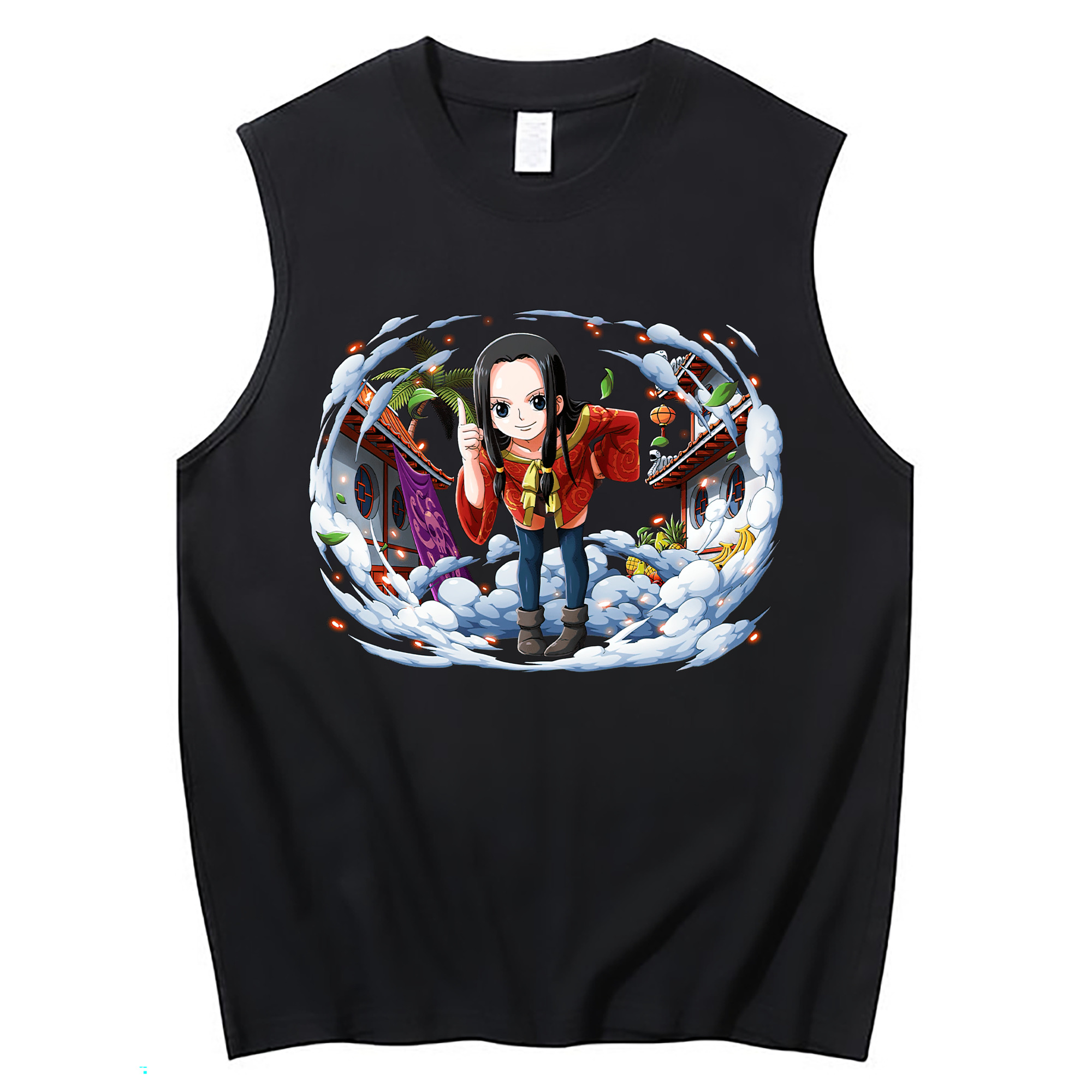 ワンピース ボア・ハンコック ONE PIECE Boa·Hancock コットン100％タンクトップ（フロントプリント）