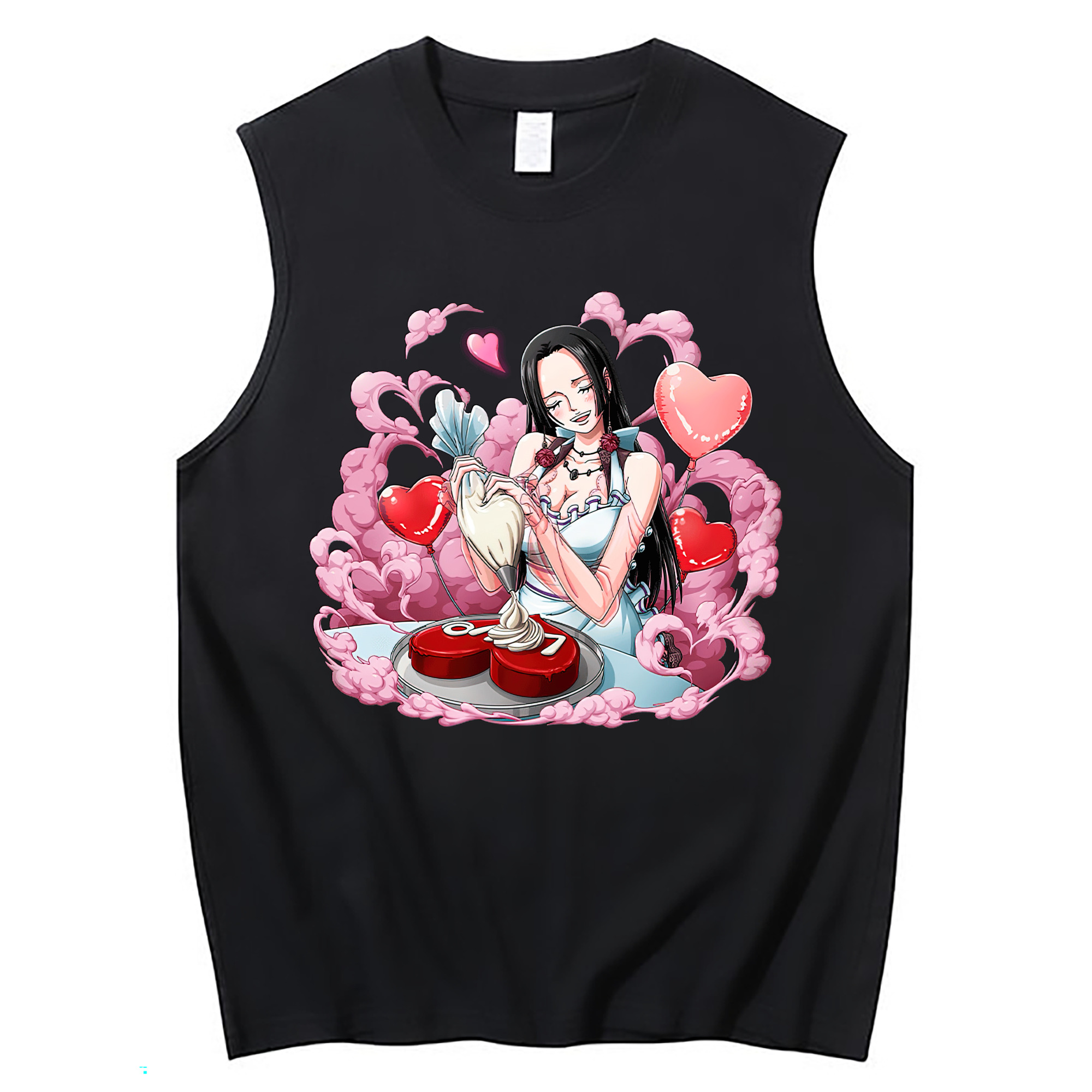 ワンピース ボア・ハンコック ONE PIECE Boa·Hancock コットン100％タンクトップ（フロントプリント）