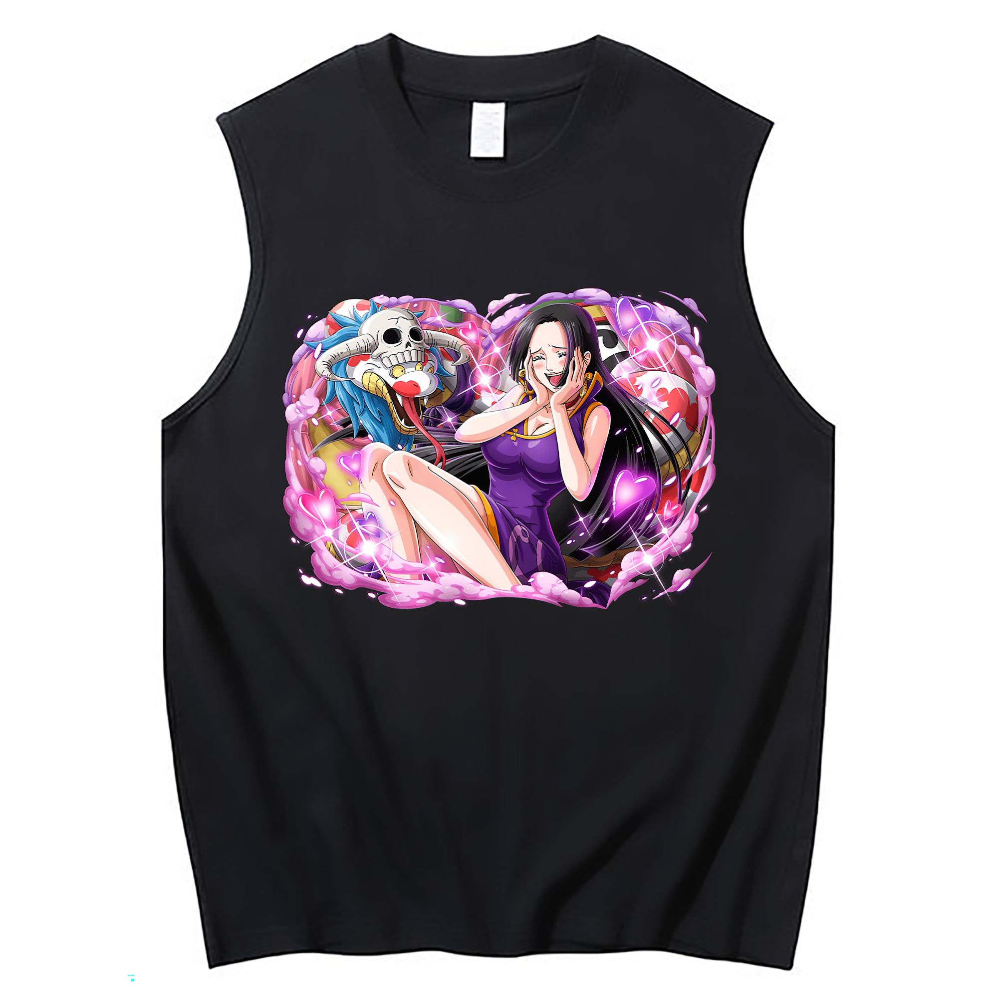 ワンピース ボア・ハンコック ONE PIECE Boa·Hancock コットン100％タンクトップ（フロントプリント）