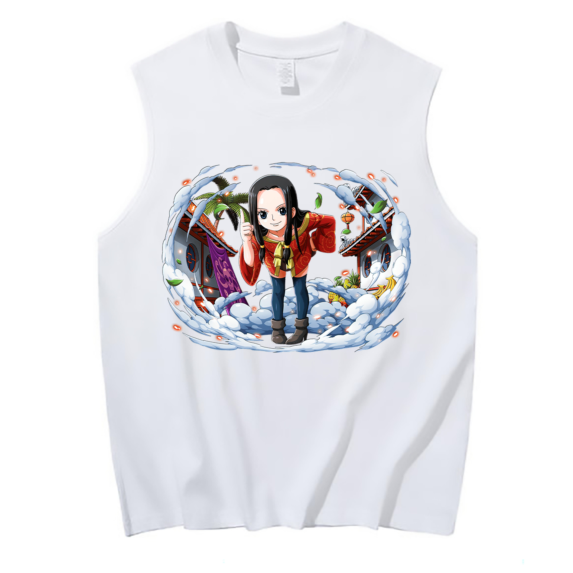 ワンピース ボア・ハンコック ONE PIECE Boa·Hancock コットン100％タンクトップ（フロントプリント）