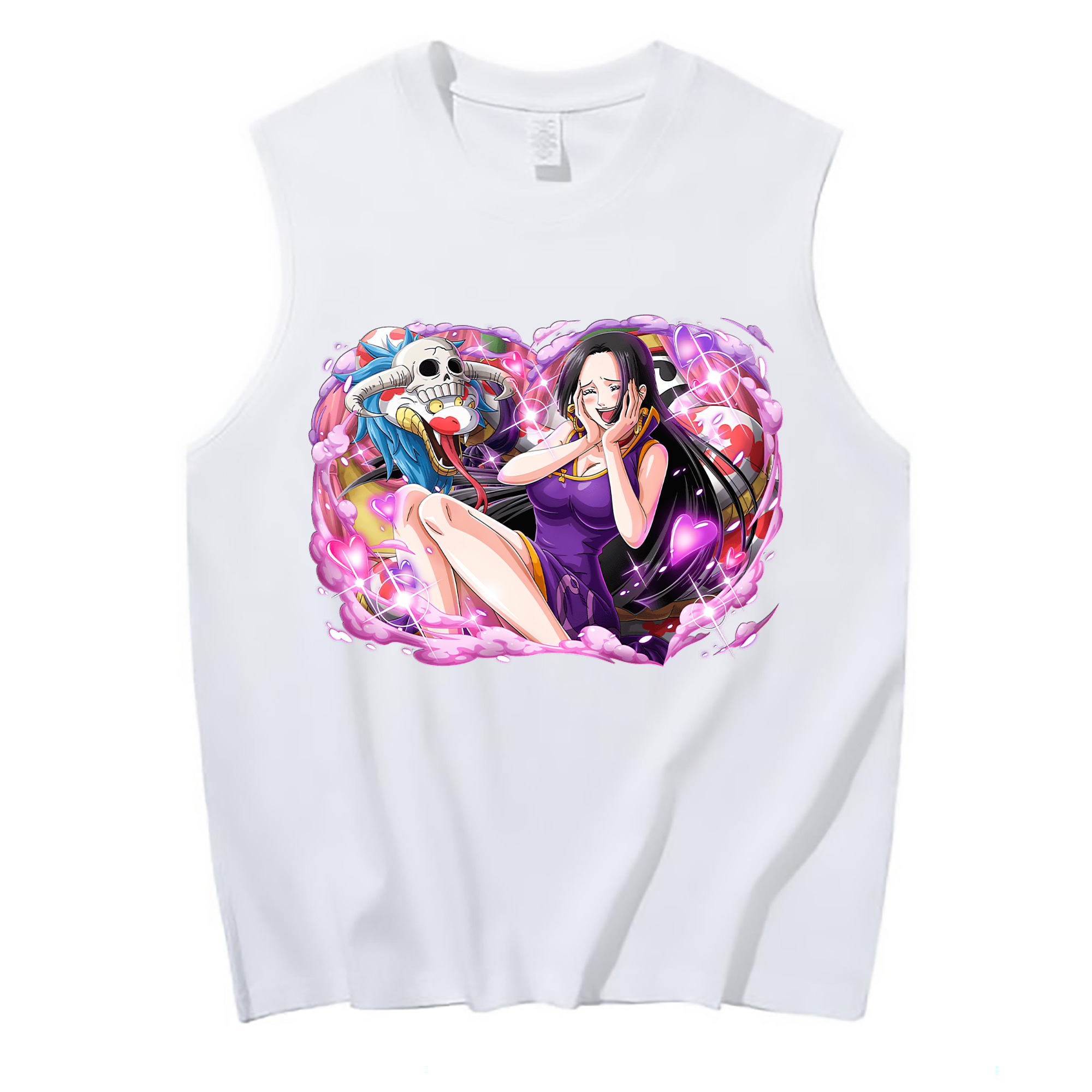 ワンピース ボア・ハンコック ONE PIECE Boa·Hancock コットン100％タンクトップ（フロントプリント）