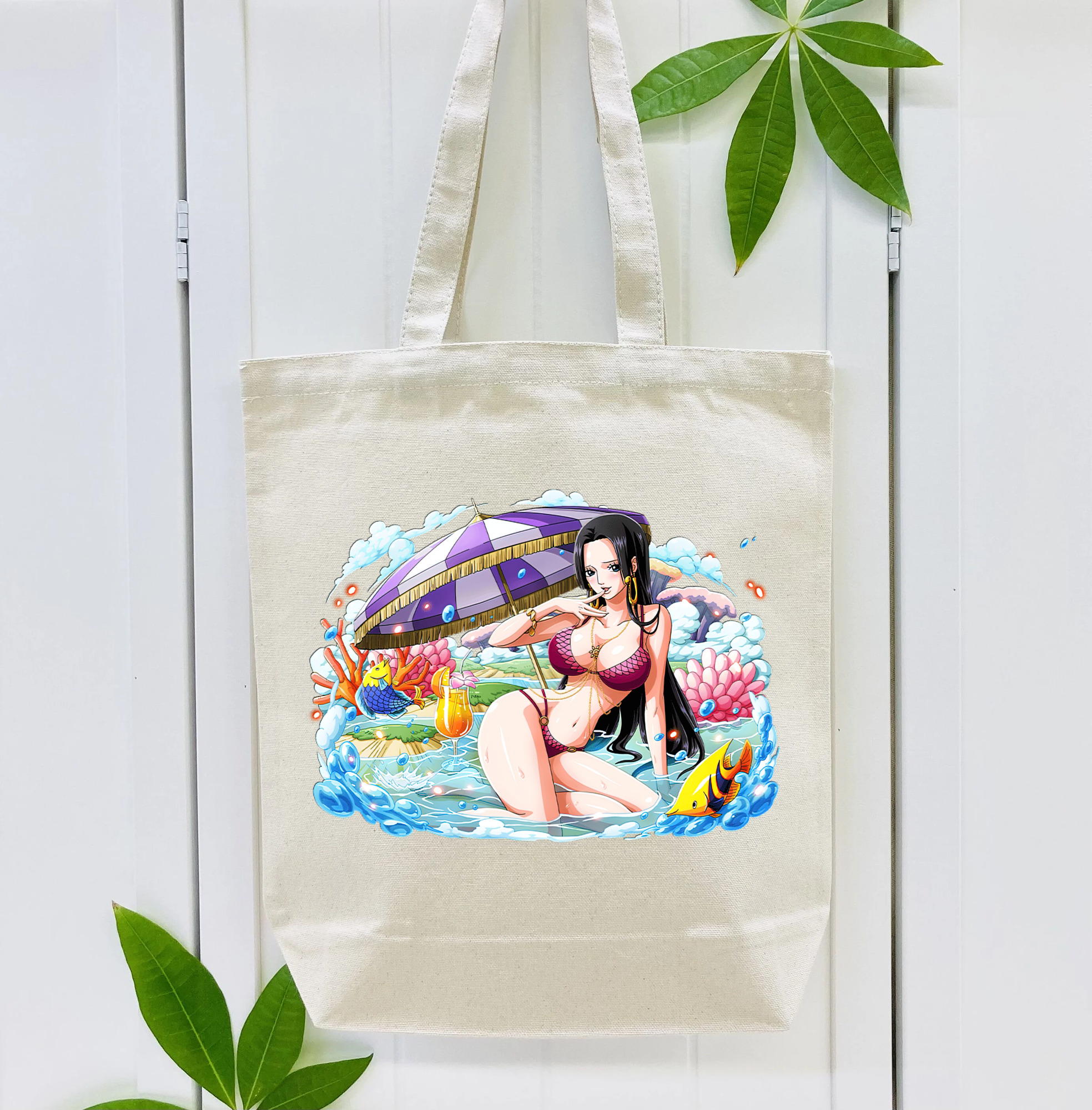 ワンピース ボア・ハンコック ONE PIECE Boa·Hancock 縦型キャンバス生地手提げバッグ　トートバッグ