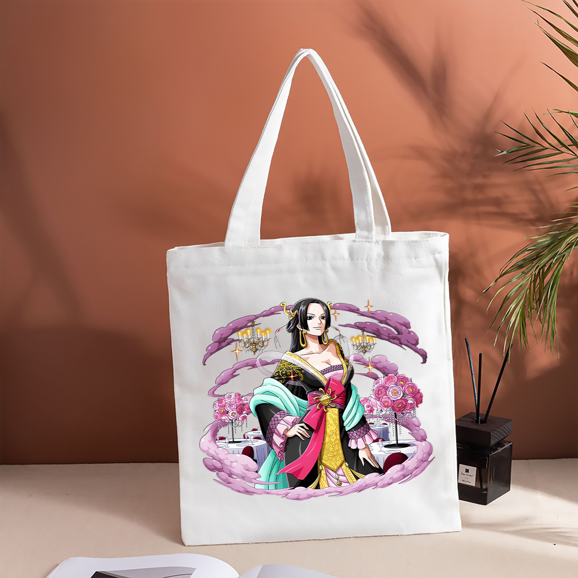 ワンピース ボア・ハンコック ONE PIECE Boa·Hancock 縦型キャンバス生地手提げバッグ　トートバッグ