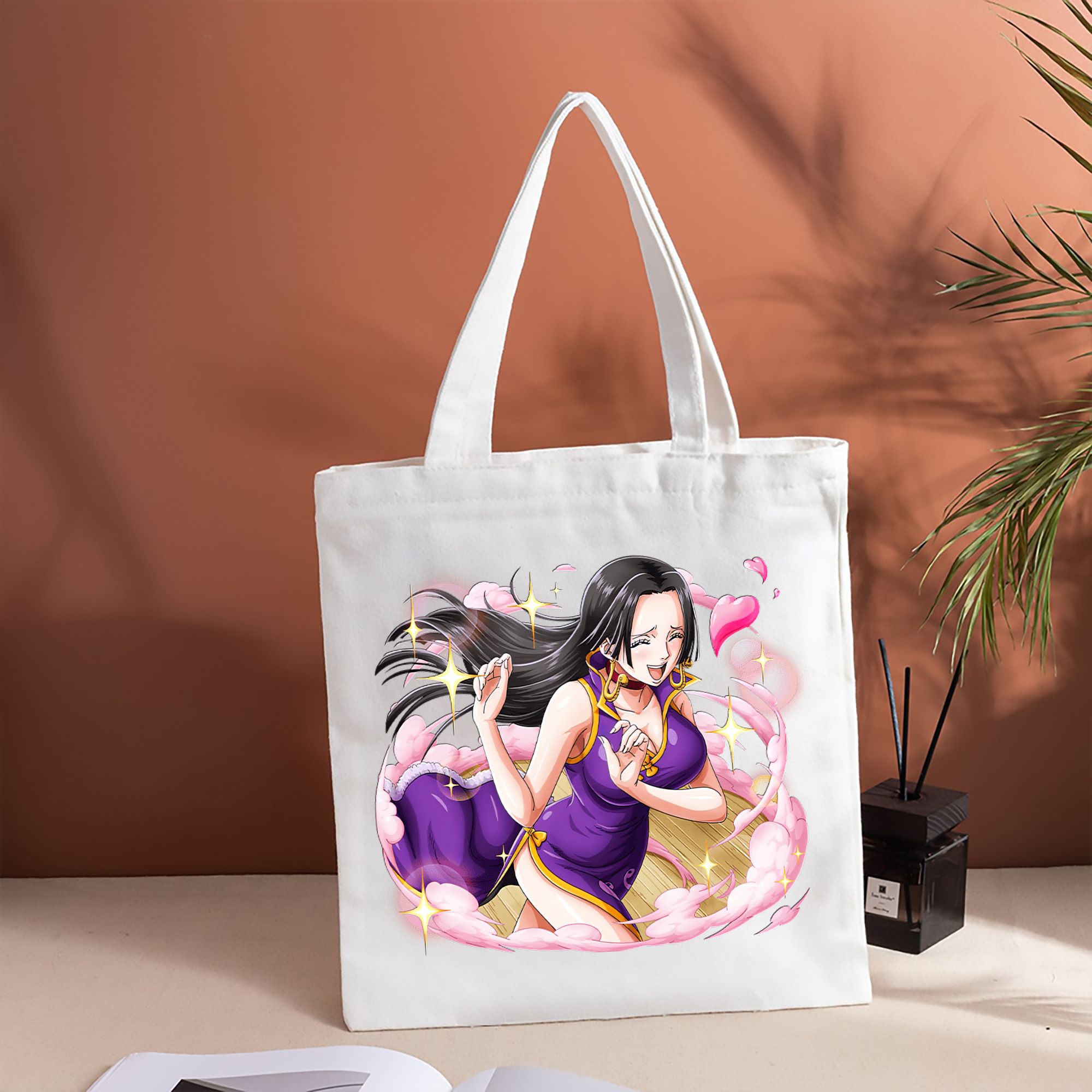 ワンピース ボア・ハンコック ONE PIECE Boa·Hancock 縦型キャンバス生地手提げバッグ　トートバッグ
