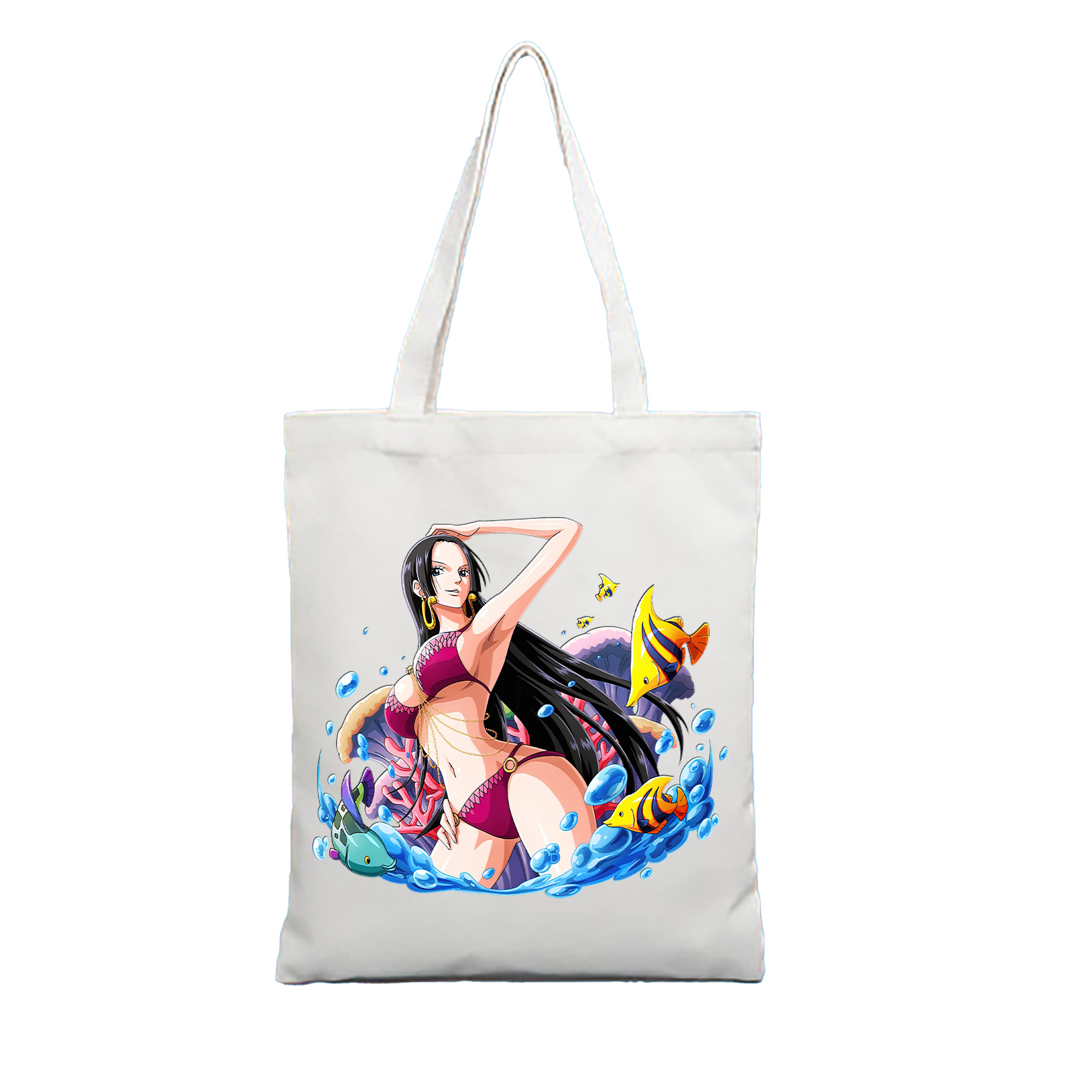 ワンピース ボア・ハンコック ONE PIECE Boa·Hancock 縦型キャンバス生地手提げバッグ　トートバッグ
