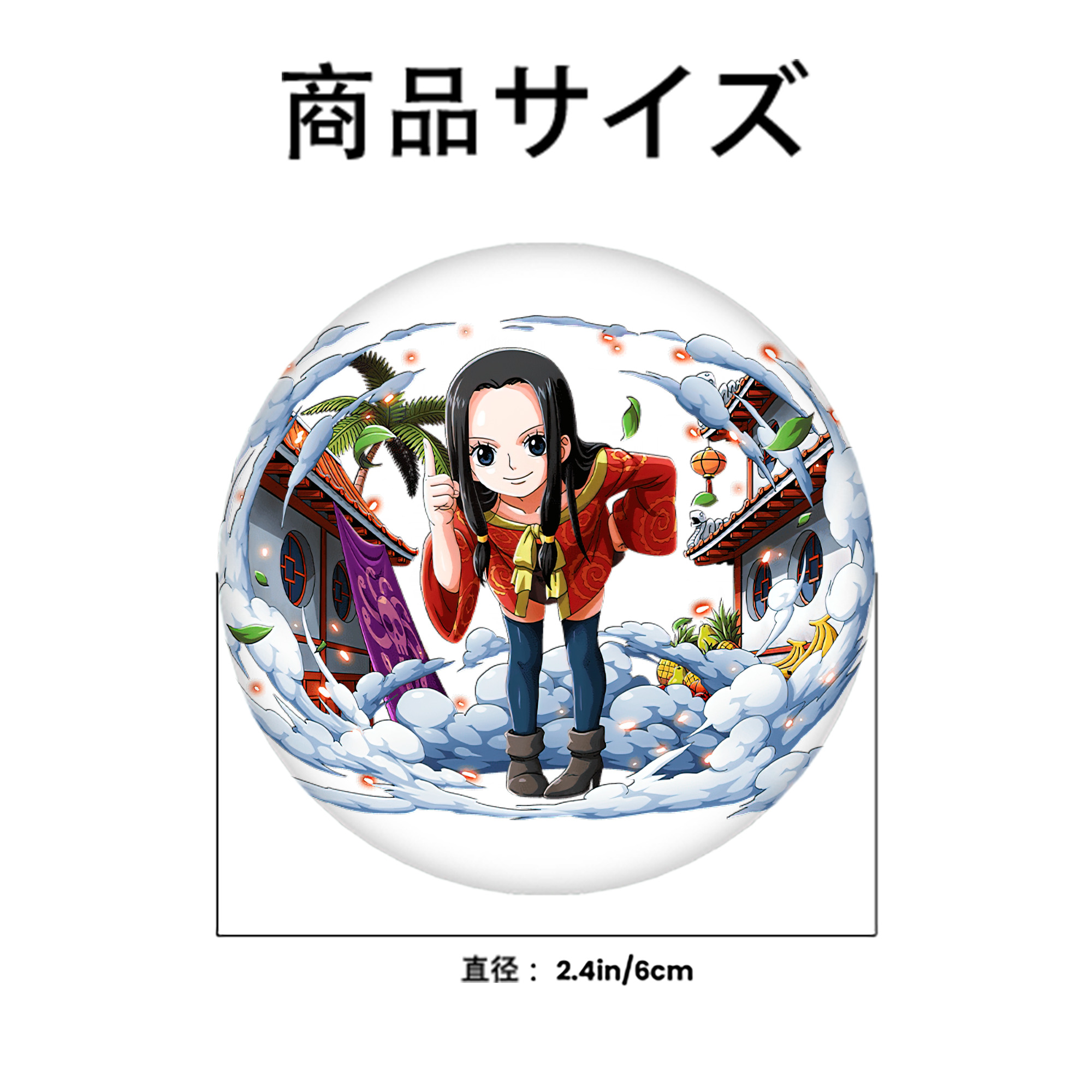 ワンピース ボア・ハンコック ONE PIECE Boa·Hancock 6cm 缶バッジ 複数セット