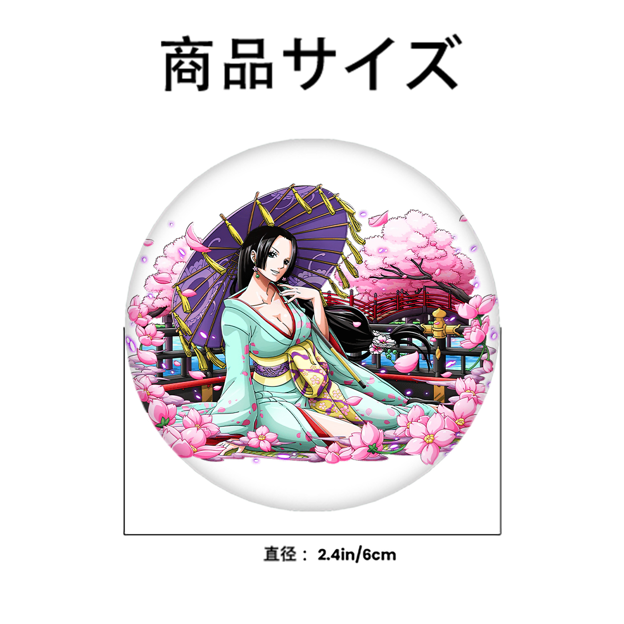 ワンピース ボア・ハンコック ONE PIECE Boa·Hancock 6cm 缶バッジ 複数セット