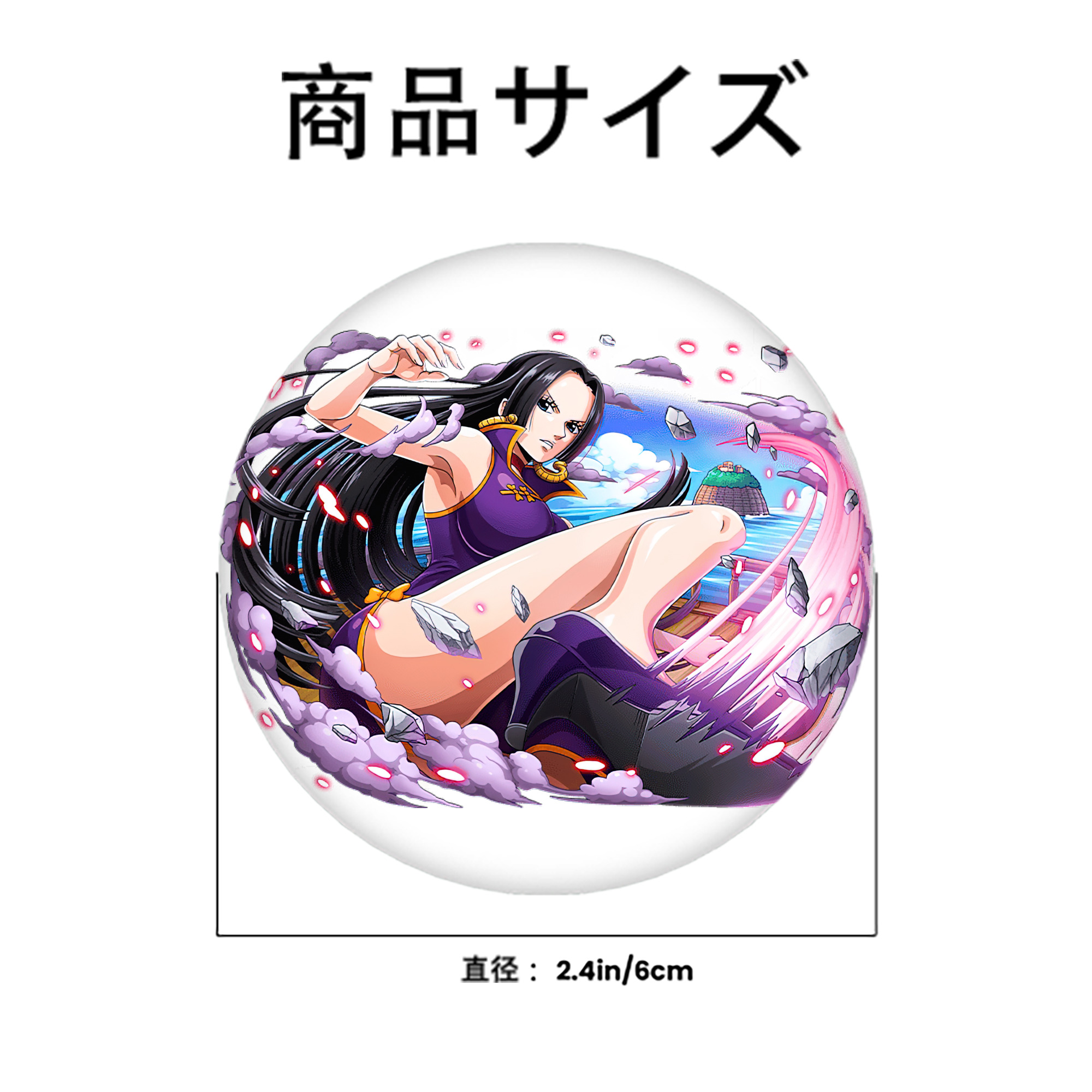 ワンピース ボア・ハンコック ONE PIECE Boa·Hancock 6cm 缶バッジ 複数セット