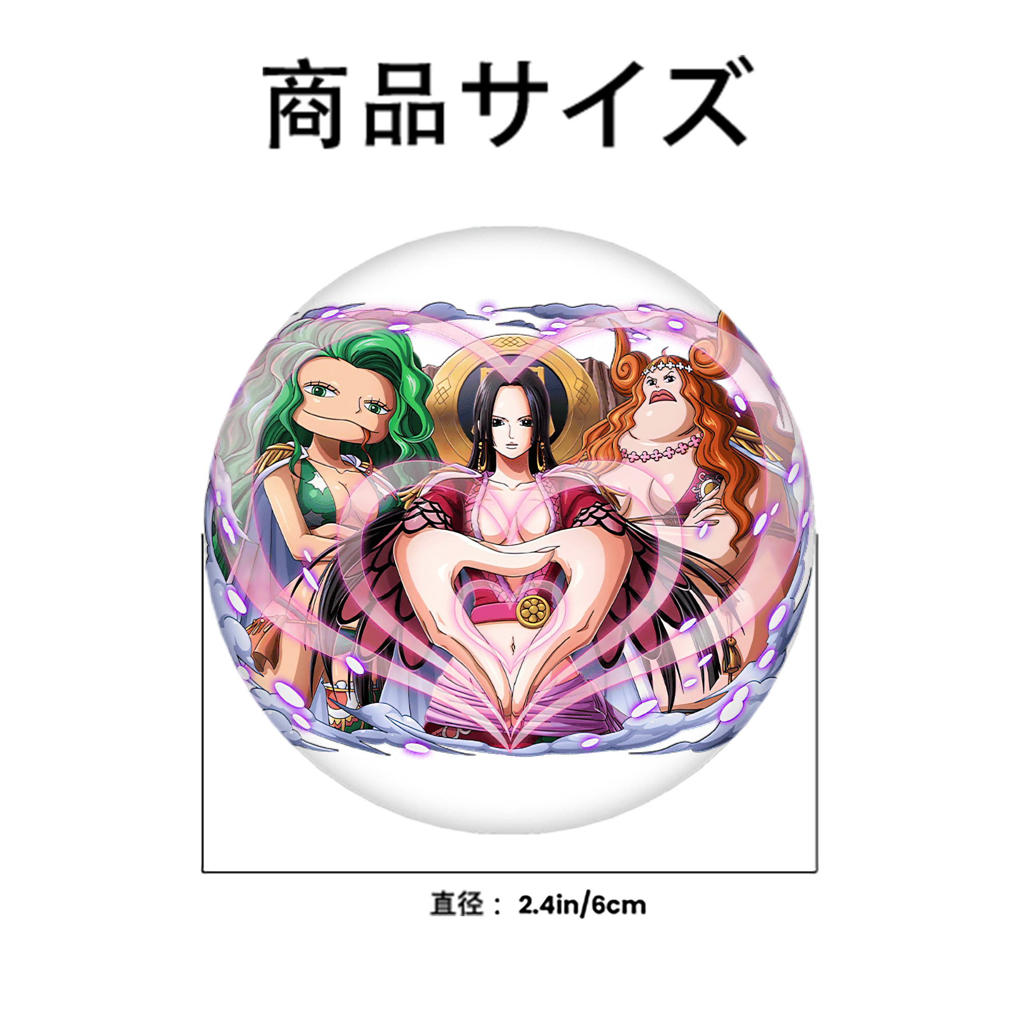 ワンピース ボア・ハンコック ONE PIECE Boa·Hancock 6cm 缶バッジ 複数セット