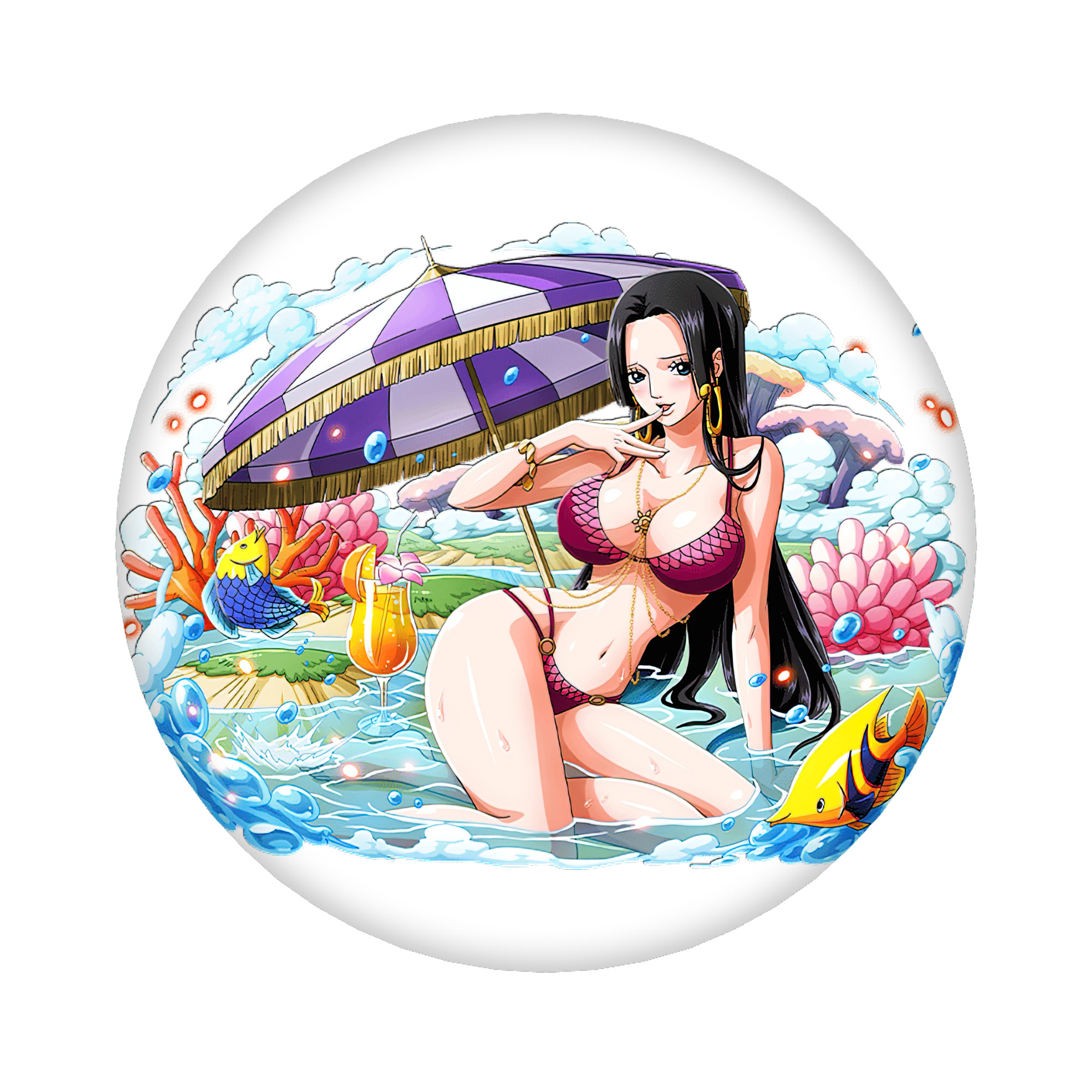 （画像用） ワンピース ボア・ハンコック ONE PIECE Boa·Hancock 6cm 缶バッジ 複数セット