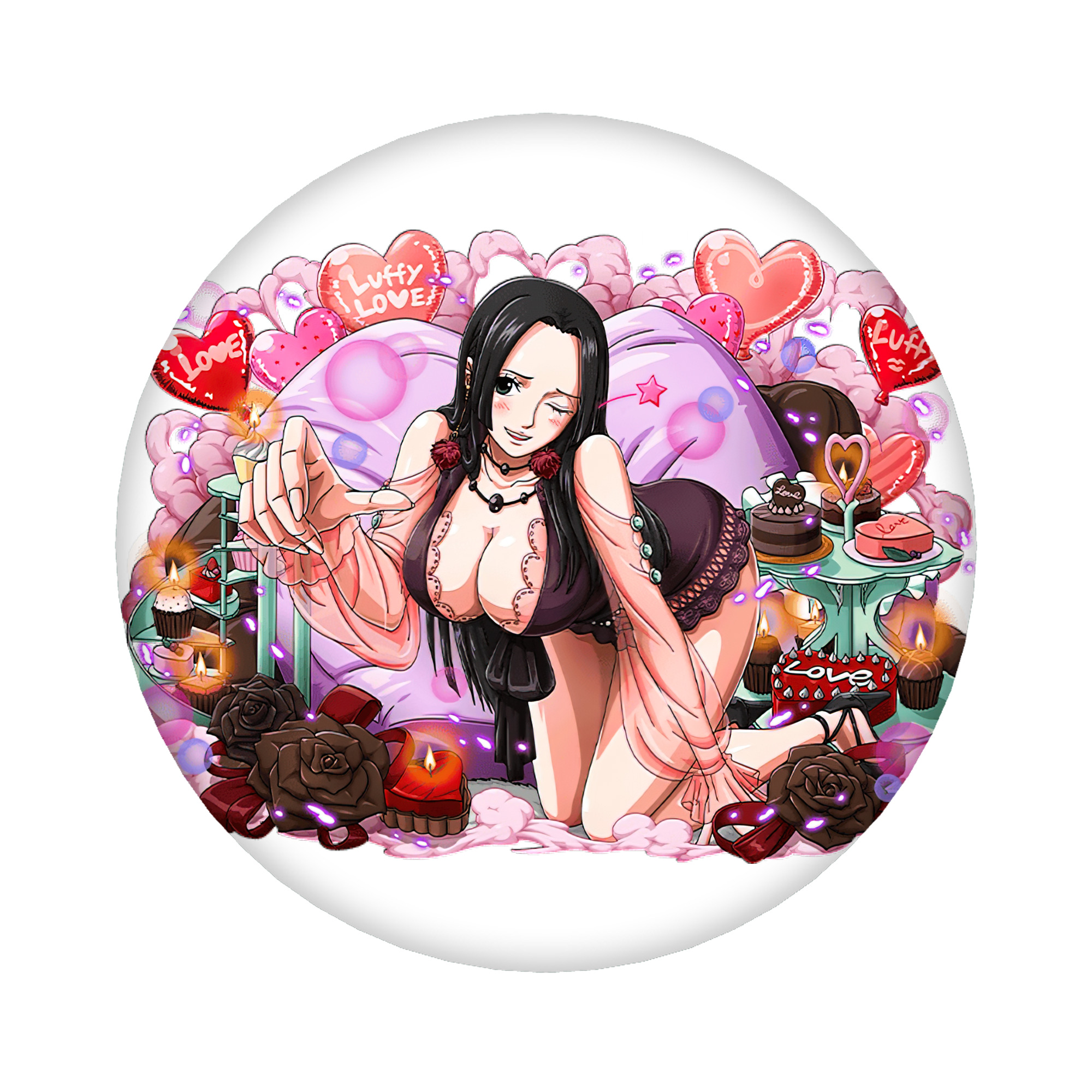 （画像用） ワンピース ボア・ハンコック ONE PIECE Boa·Hancock 6cm 缶バッジ 複数セット