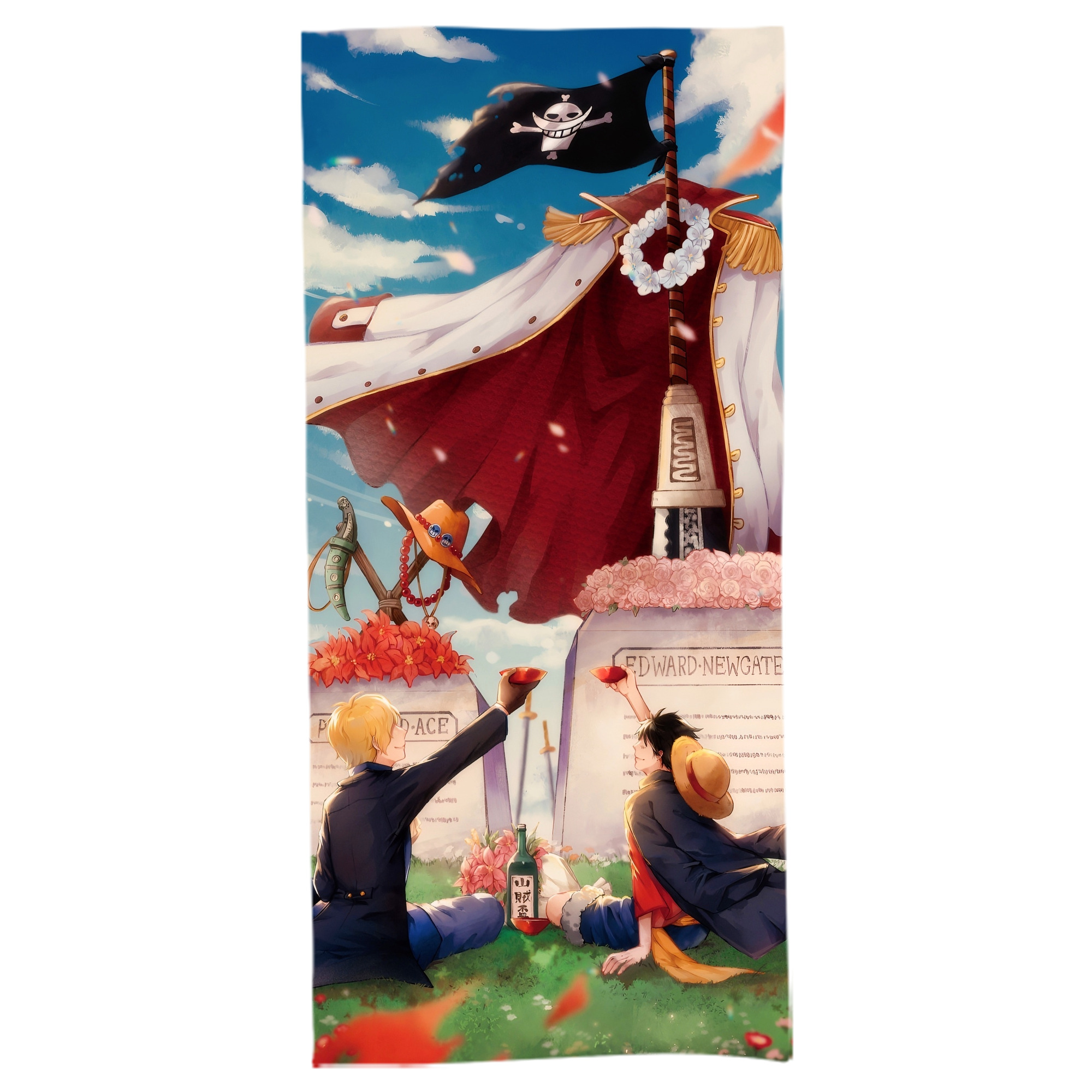 （画像用） ワンピース ONE PIECE 大判バスタオル 70×140cm 吸水速乾 柔らかい肌触り