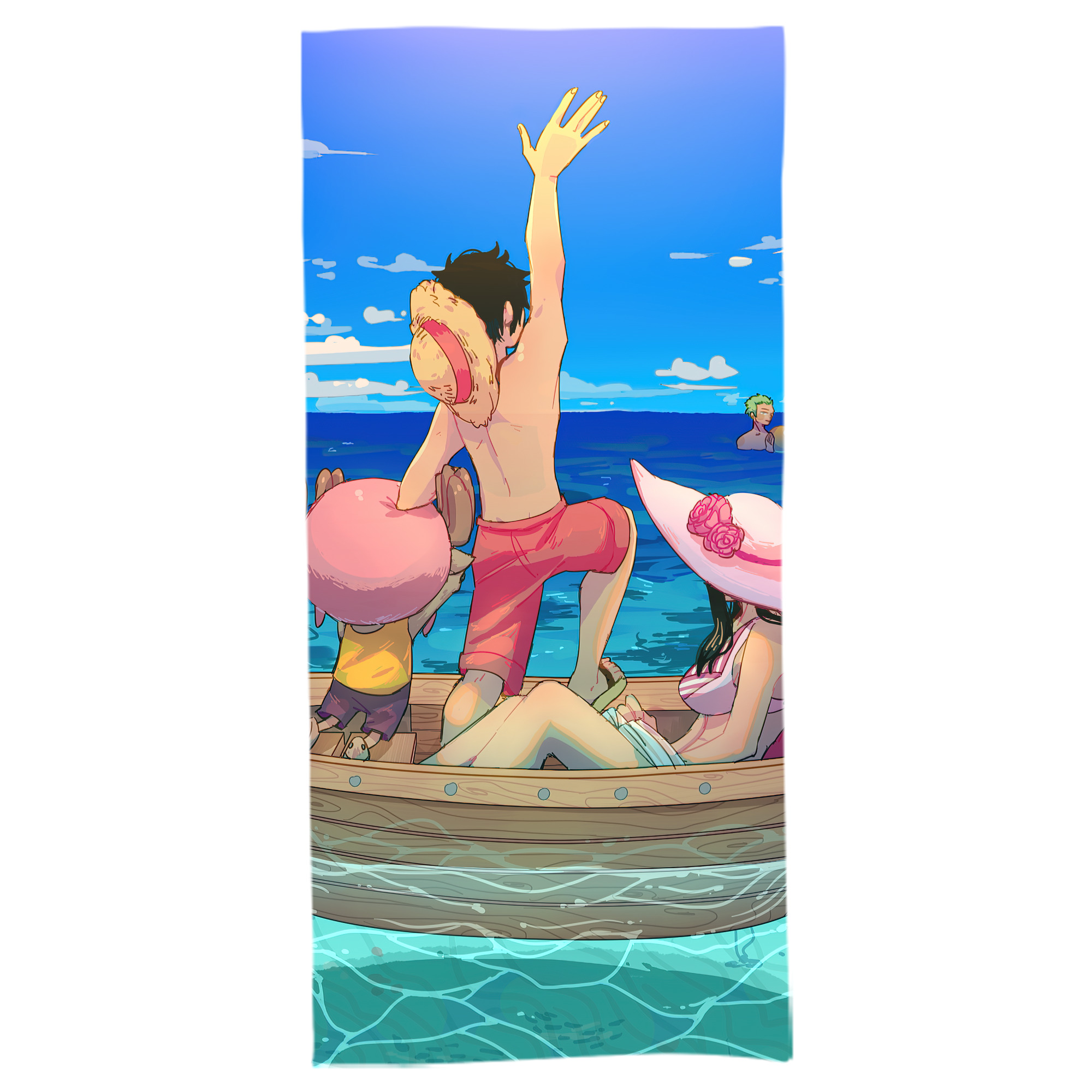 （画像用） ワンピース ONE PIECE 大判バスタオル 70×140cm 吸水速乾 柔らかい肌触り