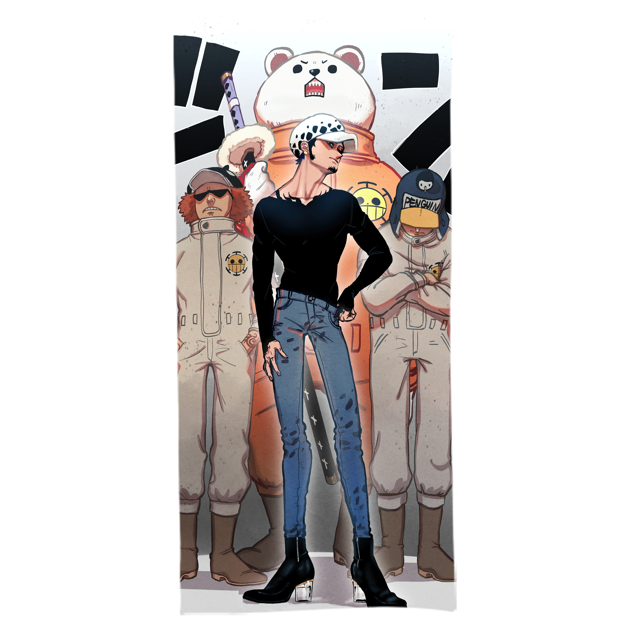 （画像用） ワンピース ONE PIECE 大判バスタオル 70×140cm 吸水速乾 柔らかい肌触り