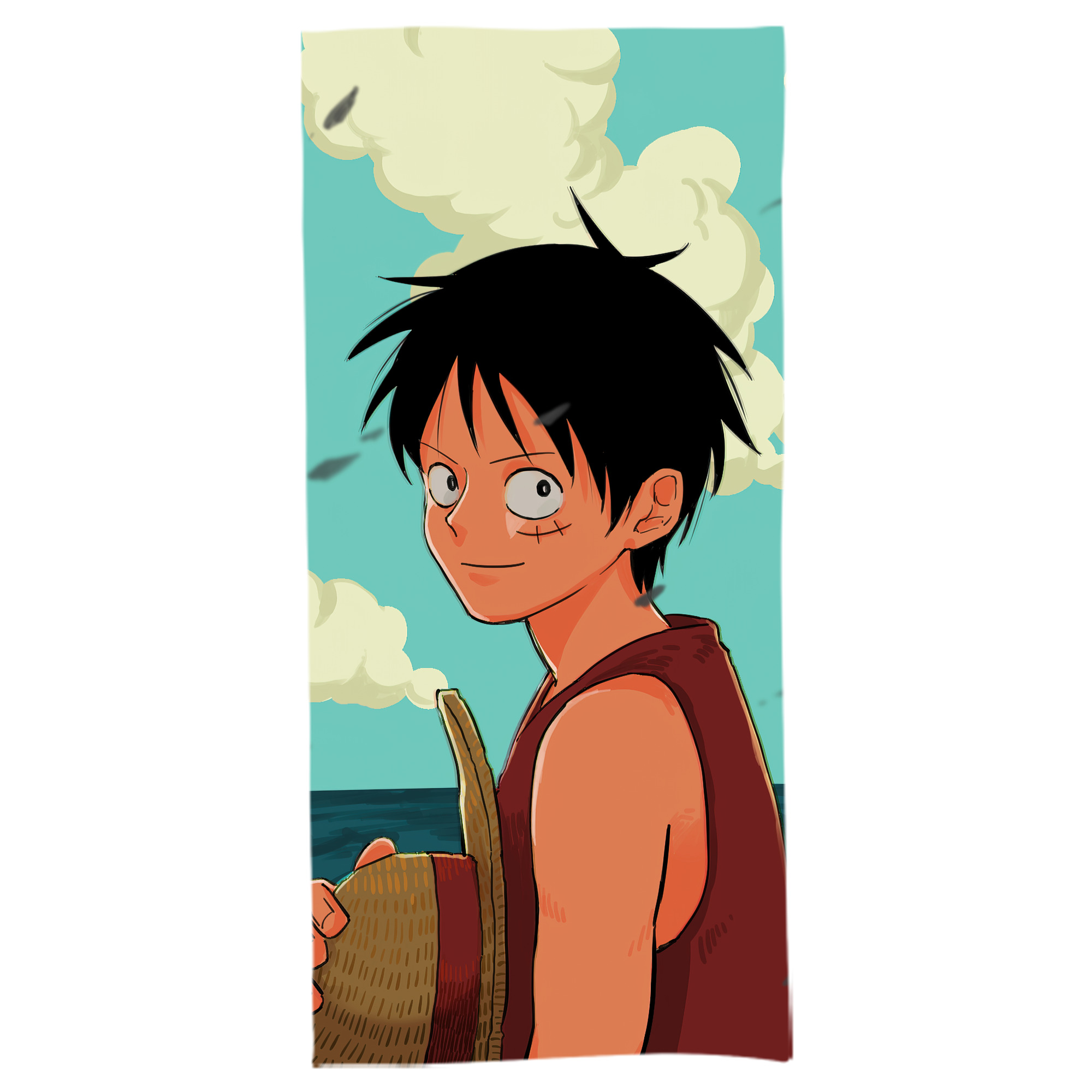 （画像用） ワンピース ONE PIECE 大判バスタオル 70×140cm 吸水速乾 柔らかい肌触り