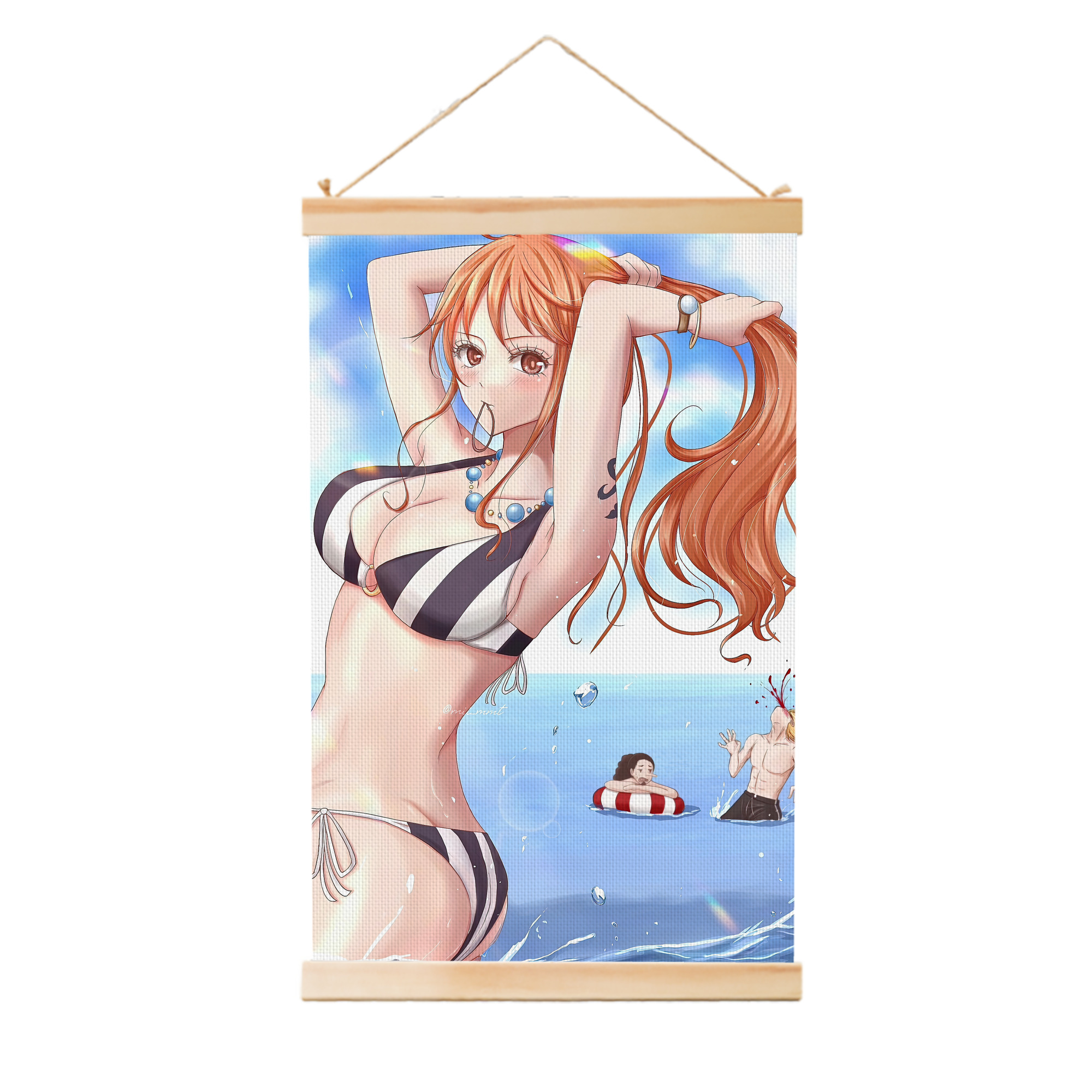 ワンピース ONE PIECE 木製軸タペストリー