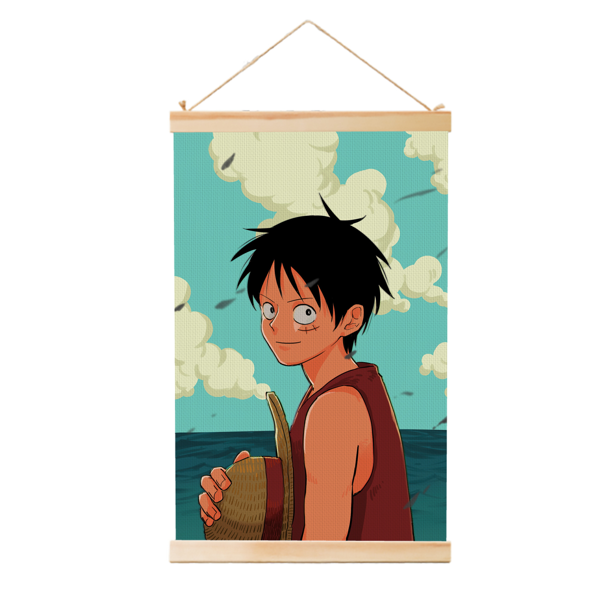 （画像用） ワンピース ONE PIECE 木製軸タペストリー