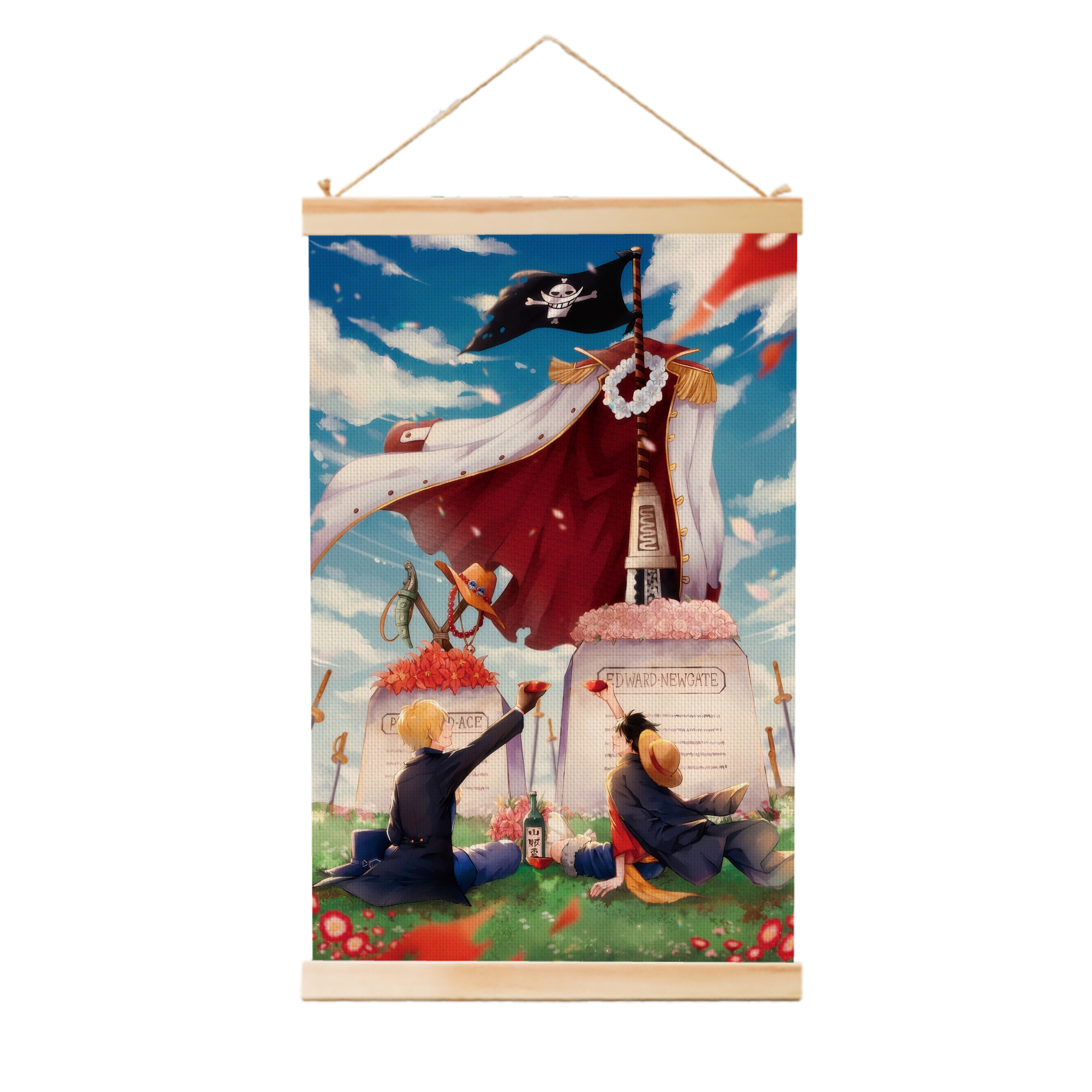 （画像用） ワンピース ONE PIECE 木製軸タペストリー