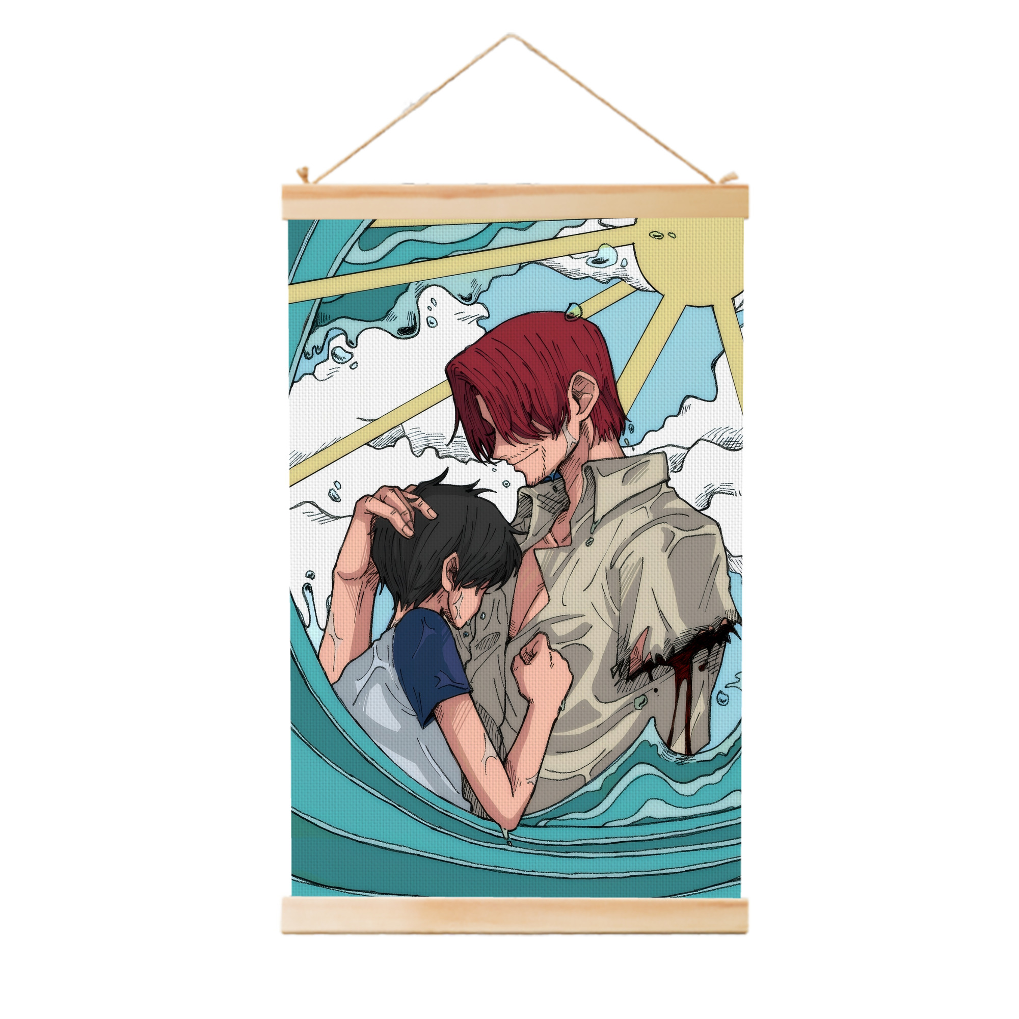 （画像用） ワンピース ONE PIECE 木製軸タペストリー