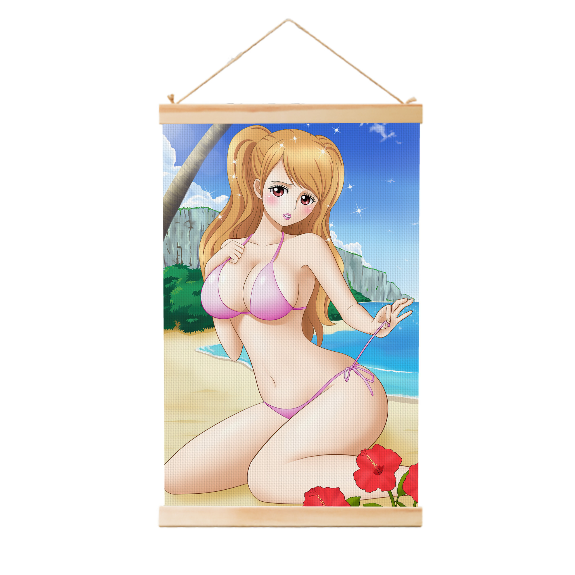ワンピース ONE PIECE 木製軸タペストリー