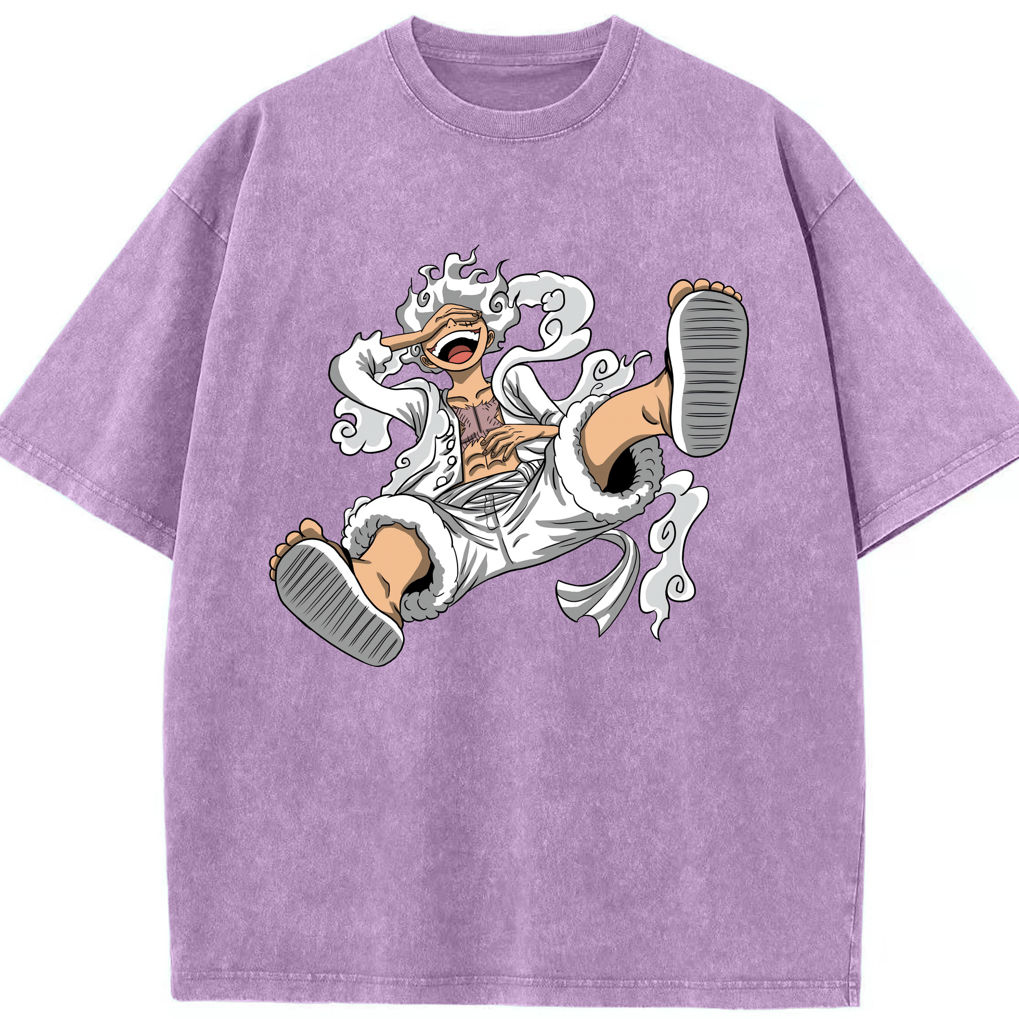ワンピース モンキー・D・ルフィ ONE PIECE Monkey D. Luffy 綿100% ヴィンテージ風 半袖Tシャツ（フロントプリント）