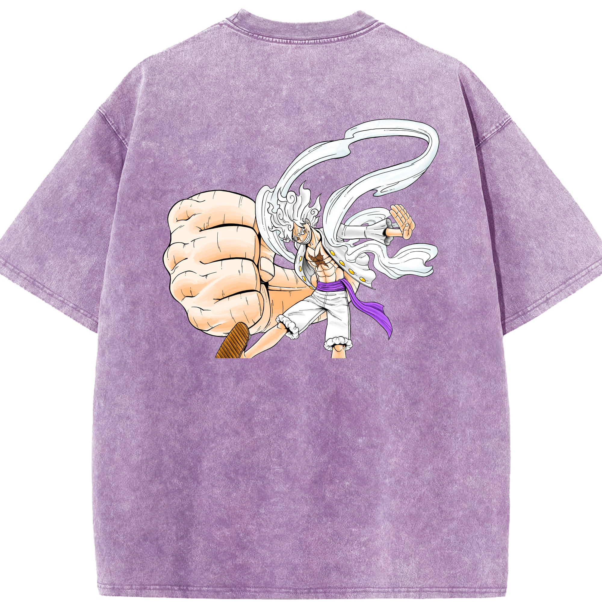 ワンピース モンキー・D・ルフィ ONE PIECE Monkey D. Luffy 綿100% ヴィンテージ風 半袖Tシャツ（背面プリント）