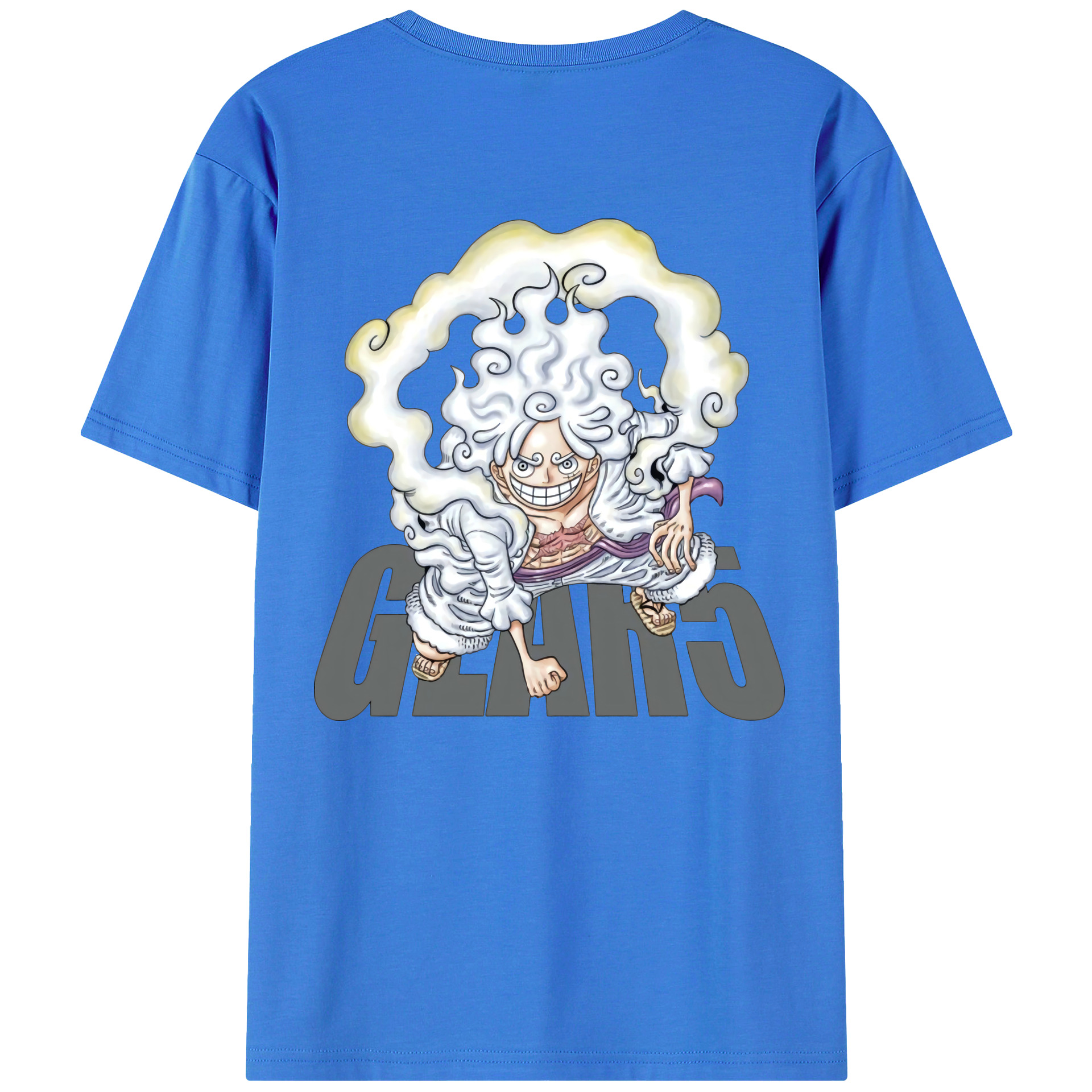 ワンピース モンキー・D・ルフィ ONE PIECE Monkey D. Luffy 綿100％ メンズ半袖Tシャツ（バックプリント） 通気性