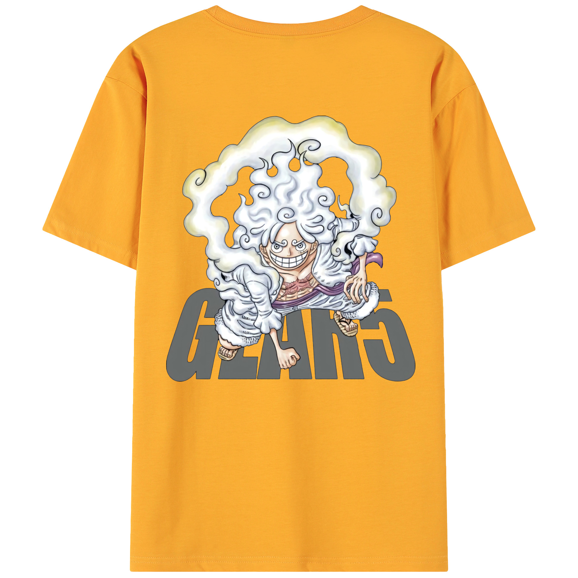 ワンピース モンキー・D・ルフィ ONE PIECE Monkey D. Luffy 綿100％ メンズ半袖Tシャツ（バックプリント） 通気性