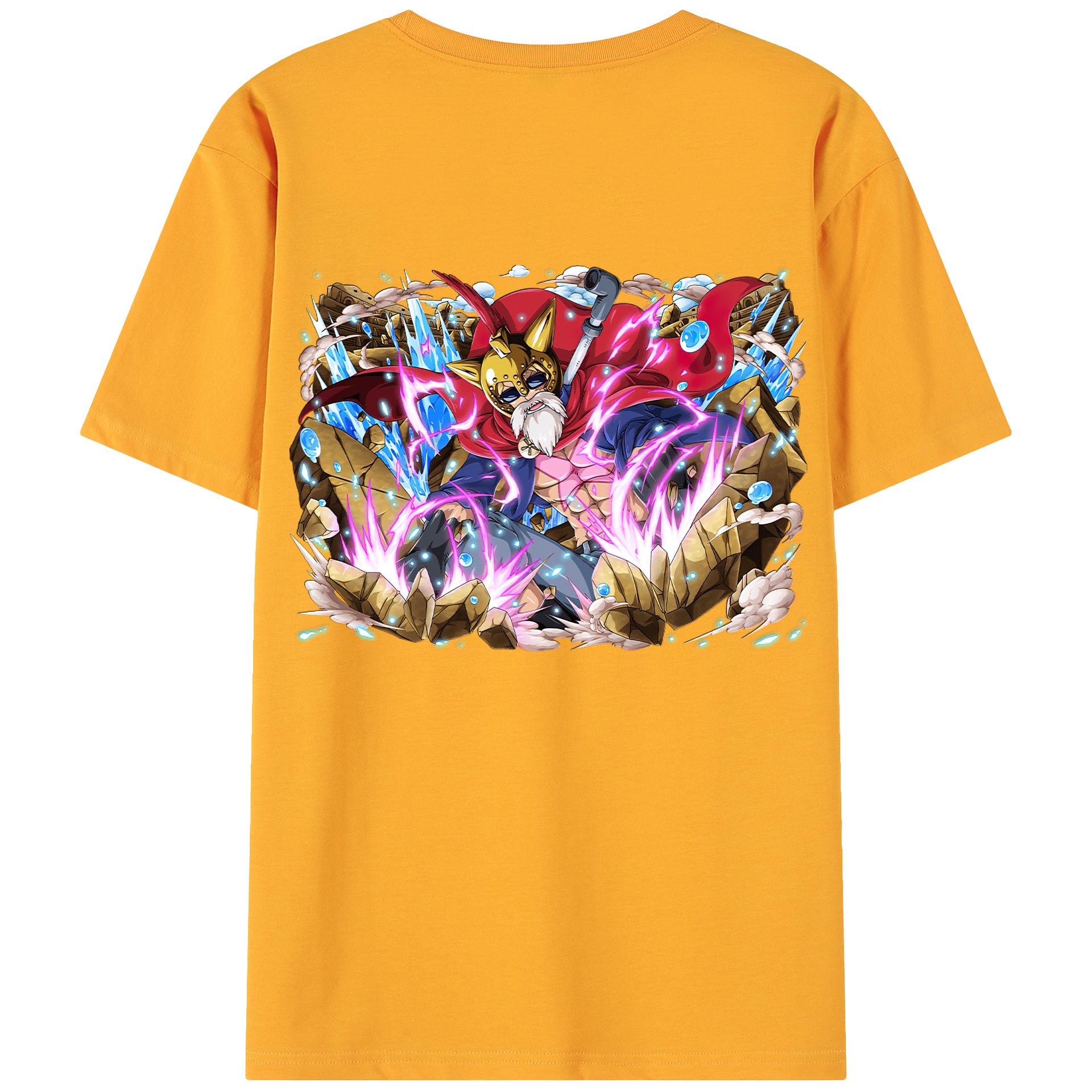 ワンピース モンキー・D・ルフィ ONE PIECE Monkey D. Luffy 綿100％ メンズ半袖Tシャツ（バックプリント） 通気性