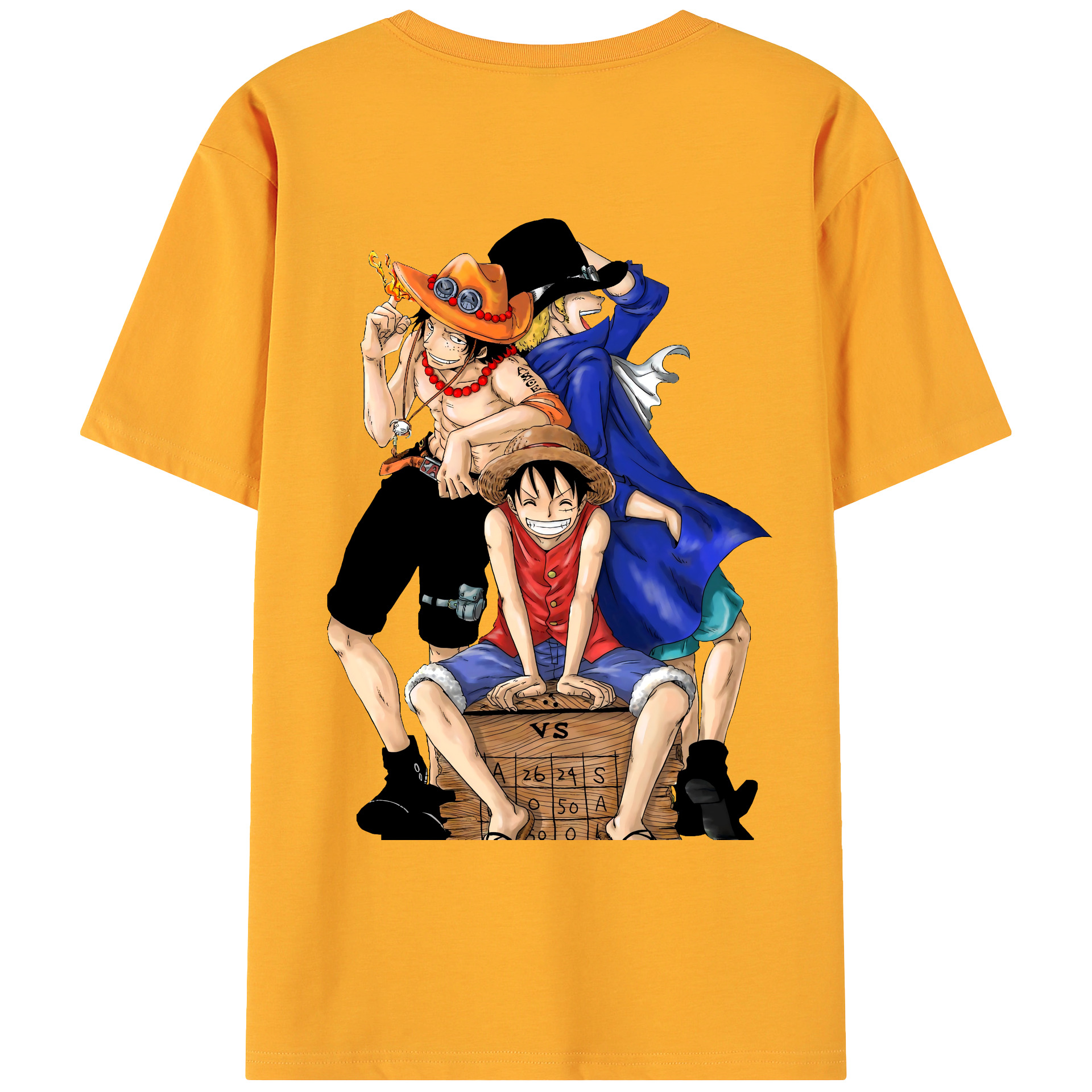 ワンピース モンキー・D・ルフィ ONE PIECE Monkey D. Luffy 綿100％ メンズ半袖Tシャツ（バックプリント） 通気性