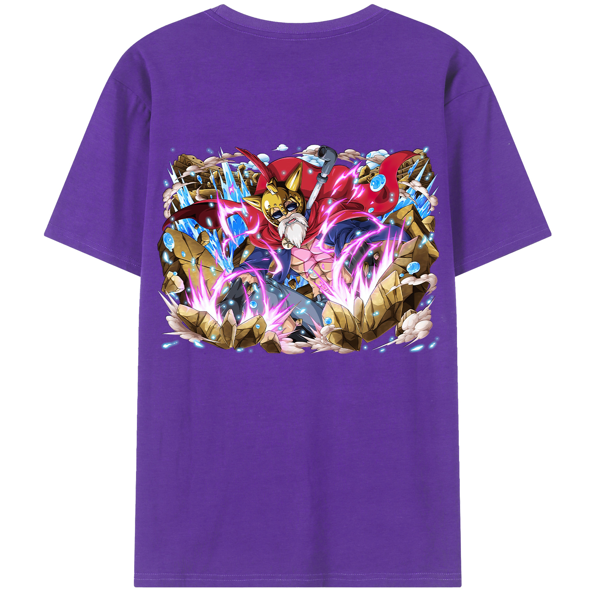 ワンピース モンキー・D・ルフィ ONE PIECE Monkey D. Luffy 綿100％ メンズ半袖Tシャツ（バックプリント） 通気性