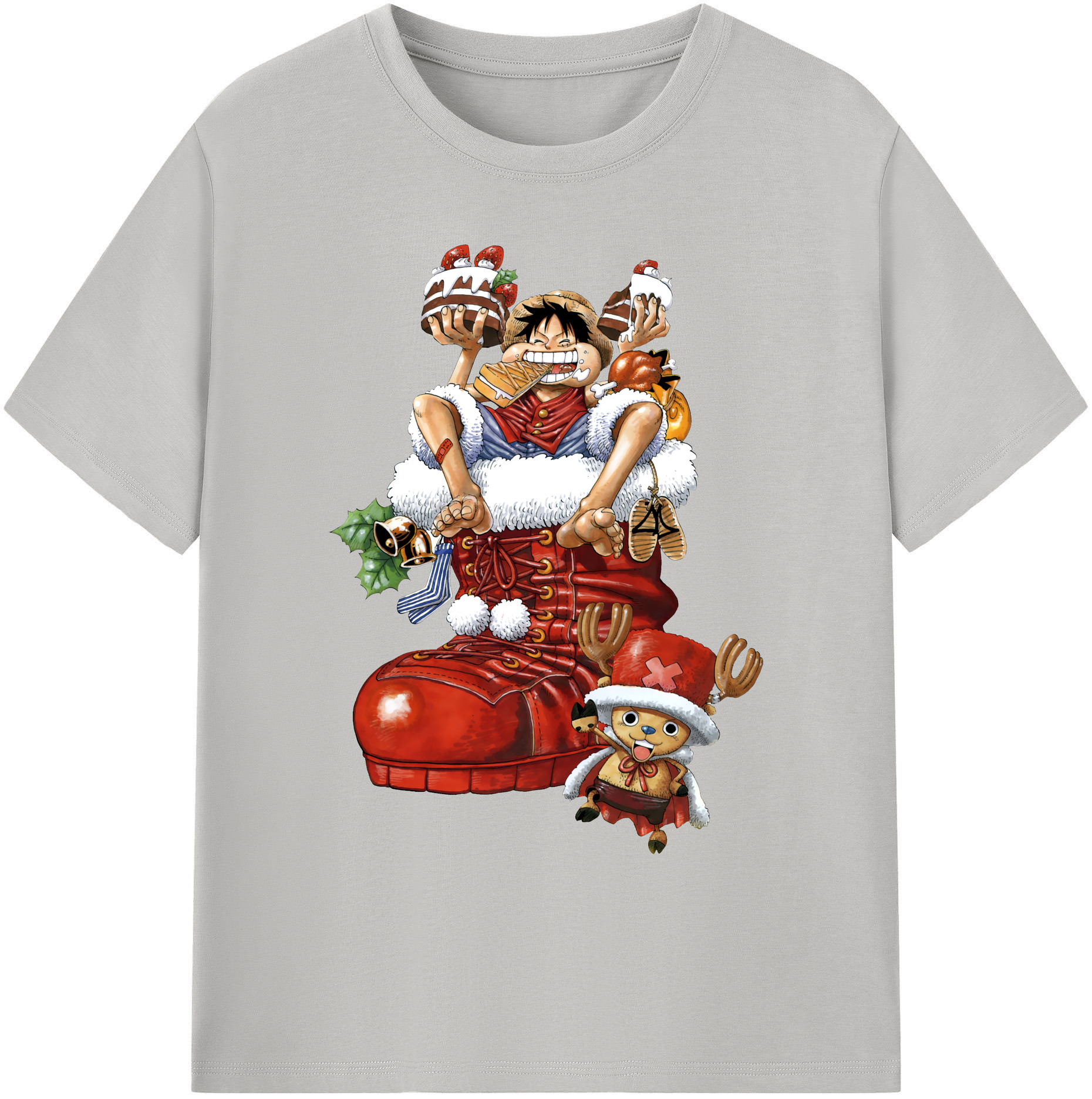 ワンピース モンキー・D・ルフィ ONE PIECE Monkey D. Luffy 綿100％ メンズ半袖Tシャツ｜肌触りやわらか＆通気性