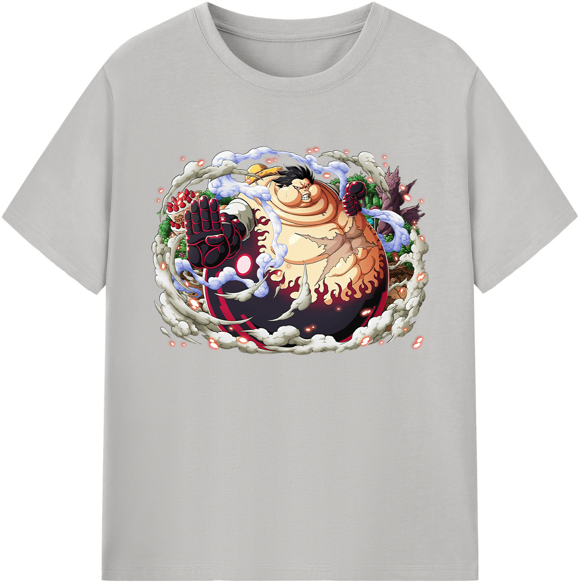 ワンピース モンキー・D・ルフィ ONE PIECE Monkey D. Luffy 綿100％ メンズ半袖Tシャツ｜肌触りやわらか＆通気性