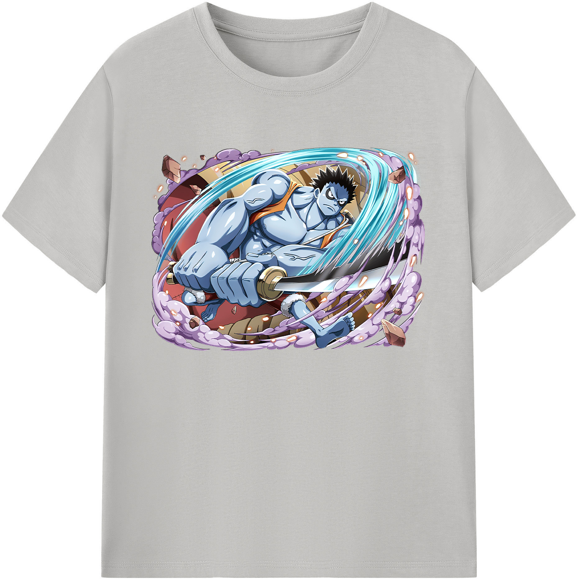 ワンピース モンキー・D・ルフィ ONE PIECE Monkey D. Luffy 綿100％ メンズ半袖Tシャツ｜肌触りやわらか＆通気性