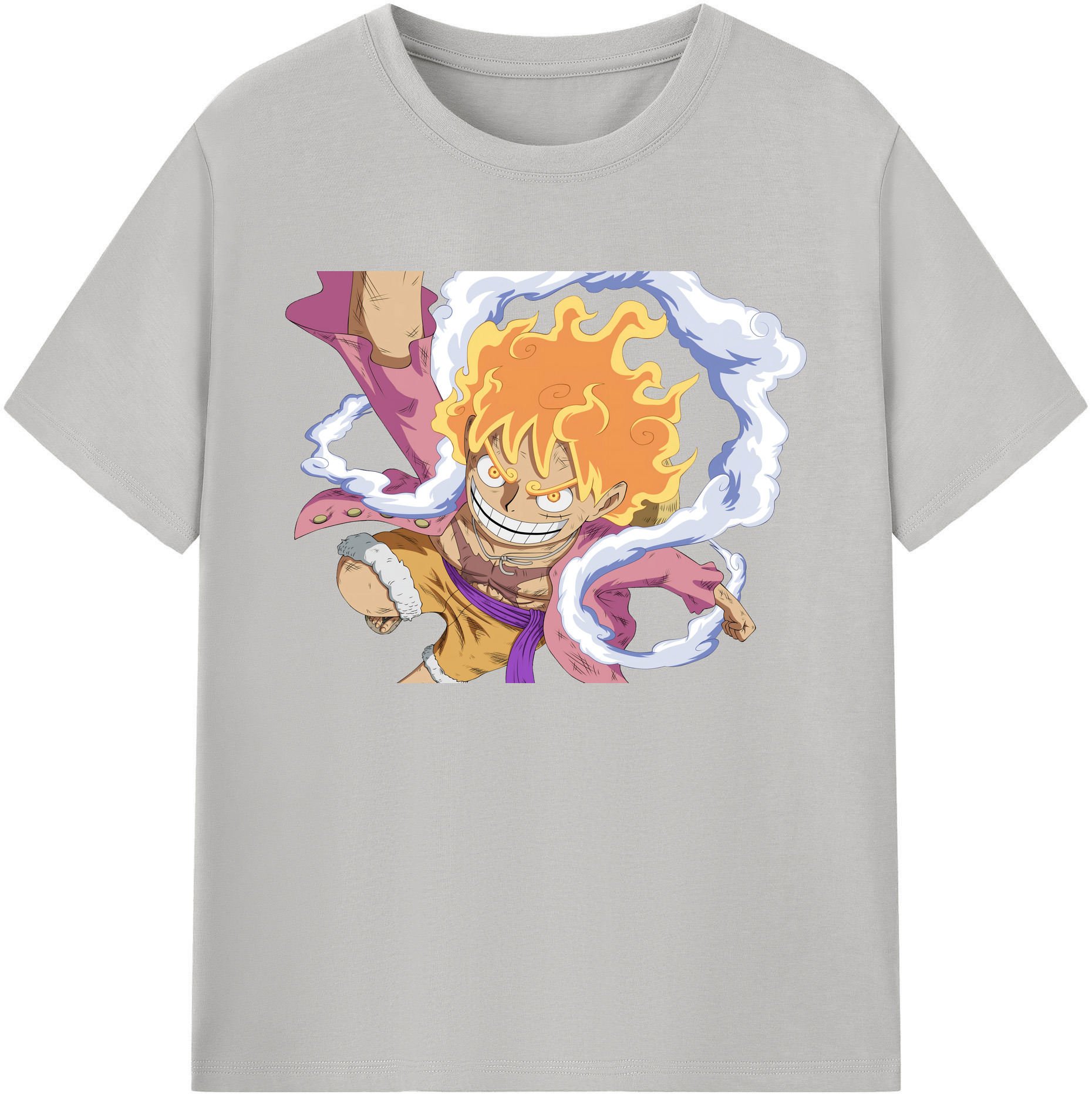 ワンピース モンキー・D・ルフィ ONE PIECE Monkey D. Luffy 綿100％ メンズ半袖Tシャツ｜肌触りやわらか＆通気性