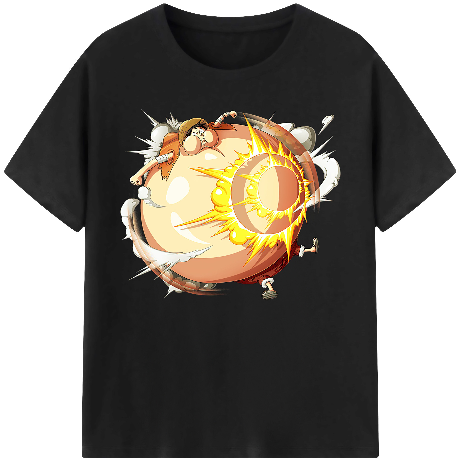 ワンピース モンキー・D・ルフィ ONE PIECE Monkey D. Luffy 綿100％ メンズ半袖Tシャツ｜肌触りやわらか＆通気性