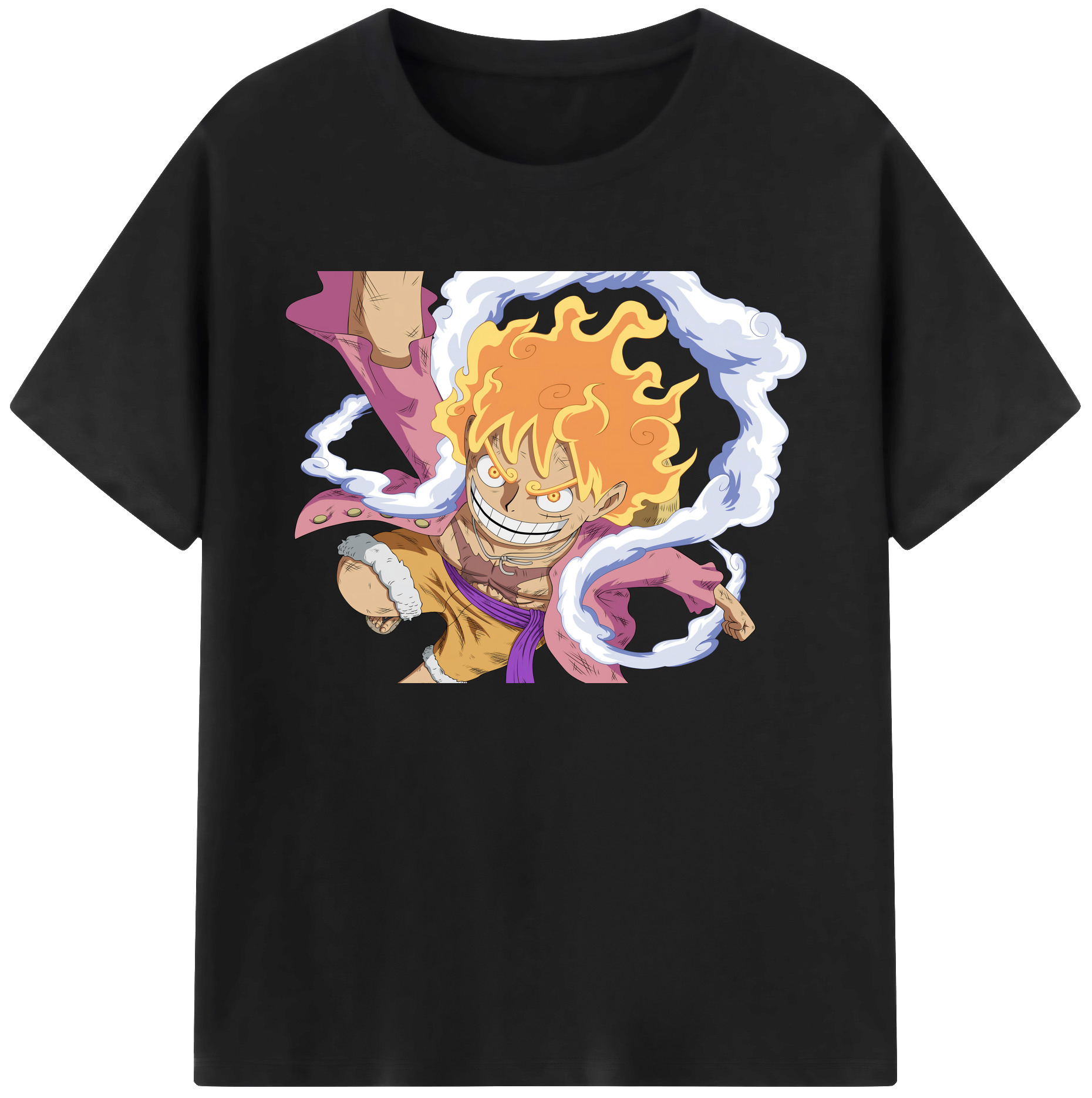 ワンピース モンキー・D・ルフィ ONE PIECE Monkey D. Luffy 綿100％ メンズ半袖Tシャツ｜肌触りやわらか＆通気性