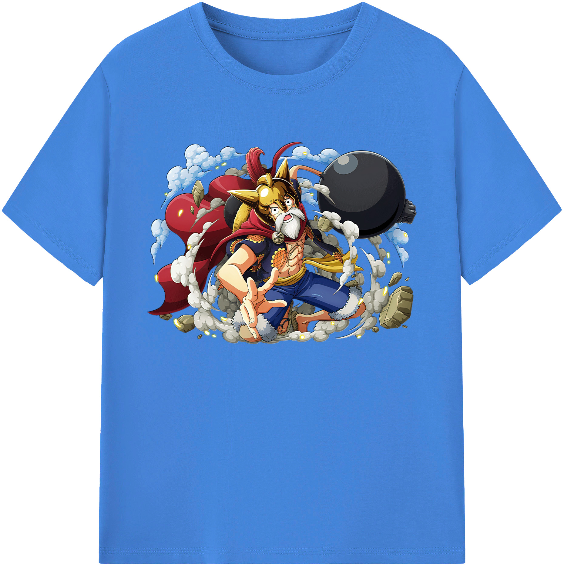 ワンピース モンキー・D・ルフィ ONE PIECE Monkey D. Luffy 綿100％ メンズ半袖Tシャツ｜肌触りやわらか＆通気性