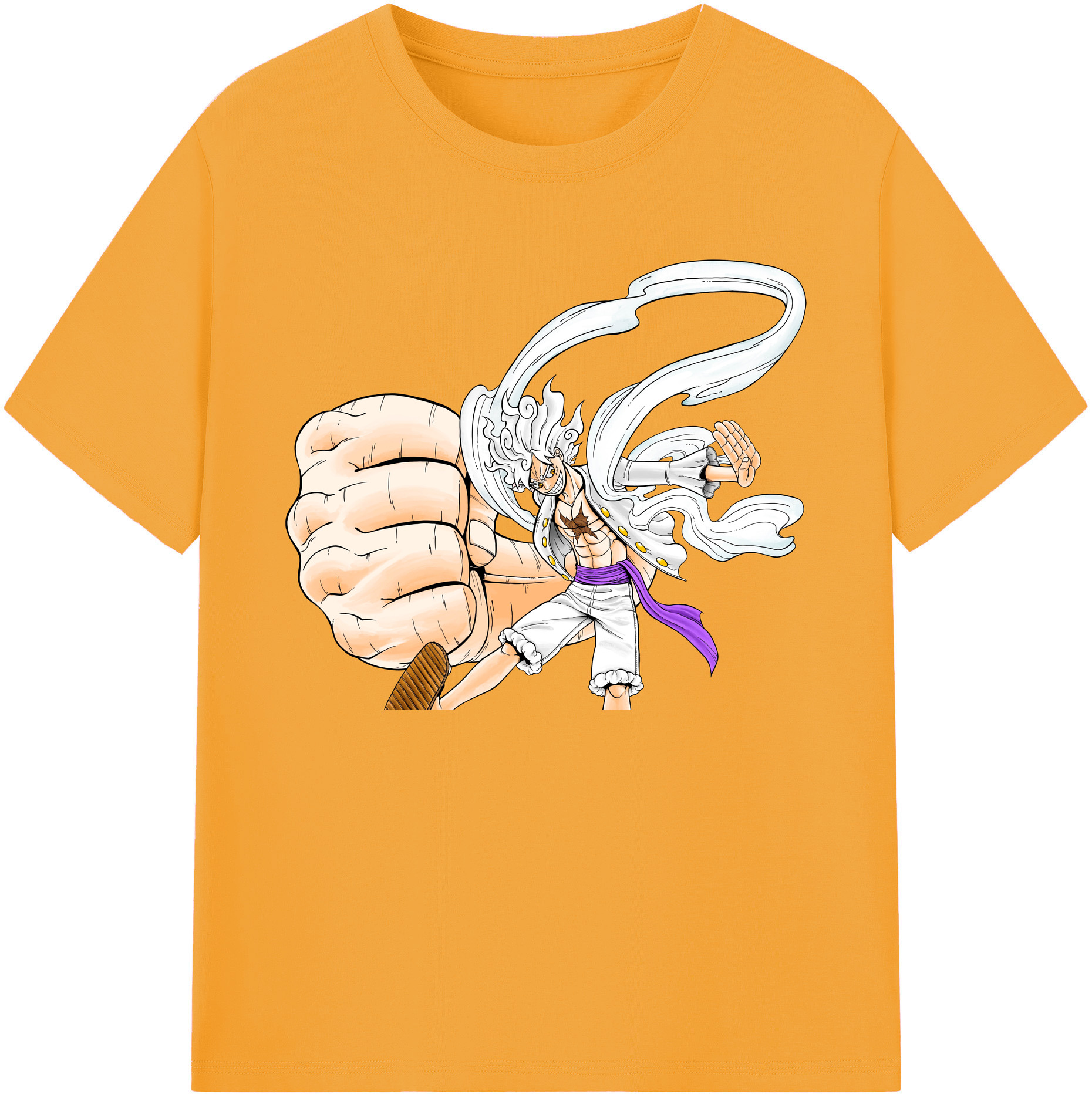 ワンピース モンキー・D・ルフィ ONE PIECE Monkey D. Luffy 綿100％ メンズ半袖Tシャツ｜肌触りやわらか＆通気性