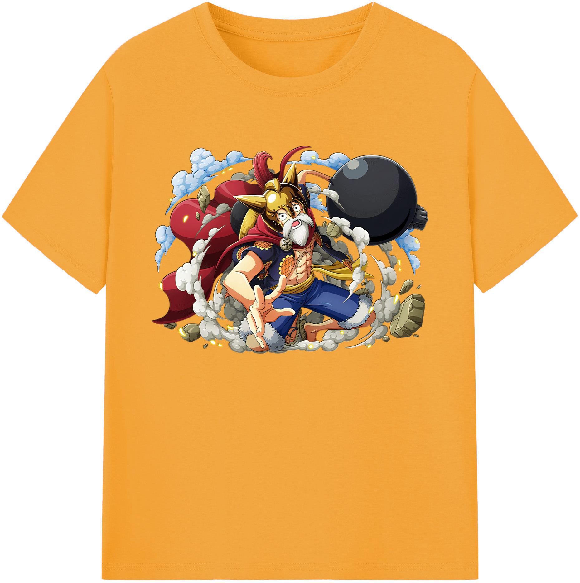 ワンピース モンキー・D・ルフィ ONE PIECE Monkey D. Luffy 綿100％ メンズ半袖Tシャツ｜肌触りやわらか＆通気性