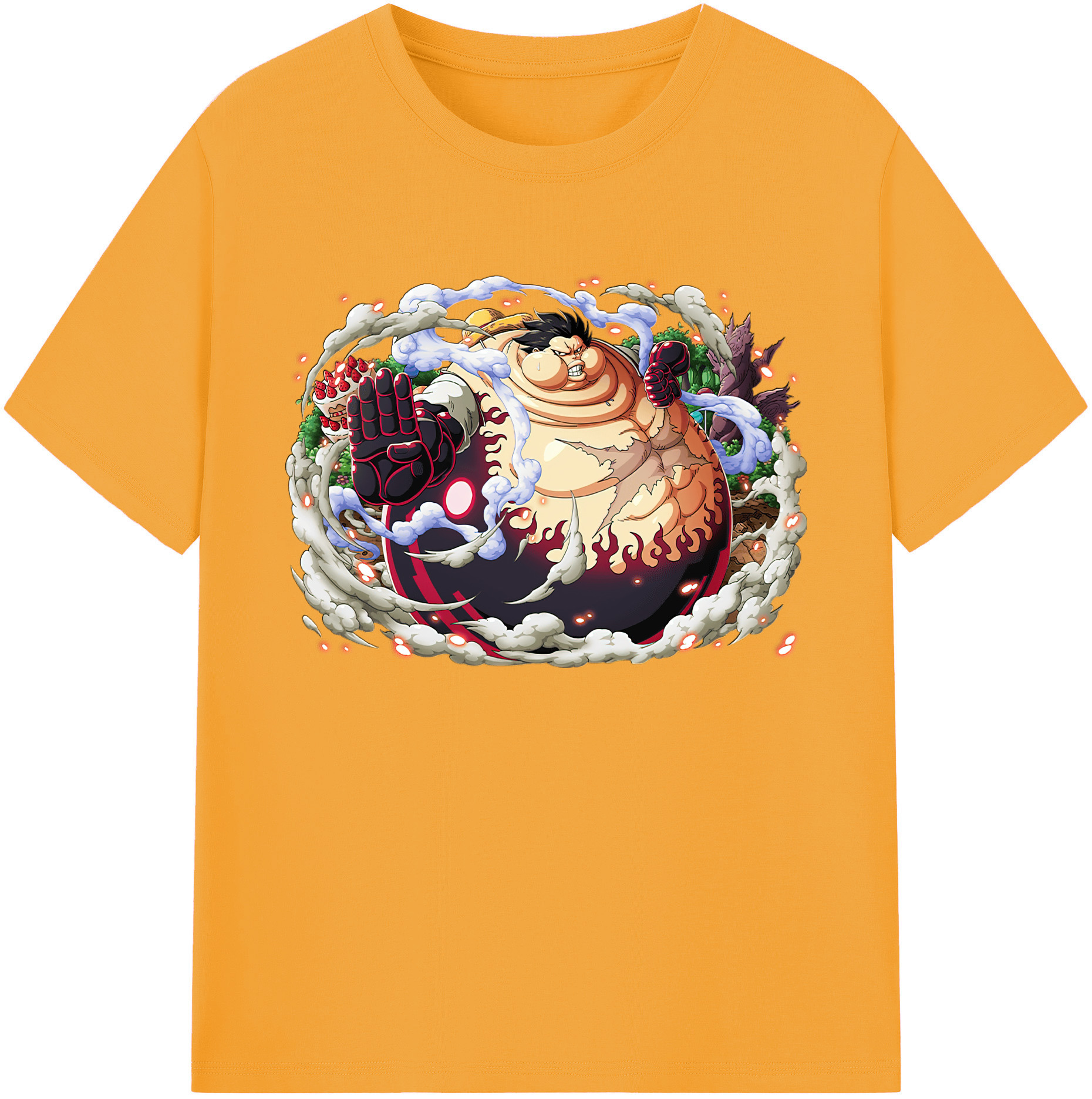 ワンピース モンキー・D・ルフィ ONE PIECE Monkey D. Luffy 綿100％ メンズ半袖Tシャツ｜肌触りやわらか＆通気性