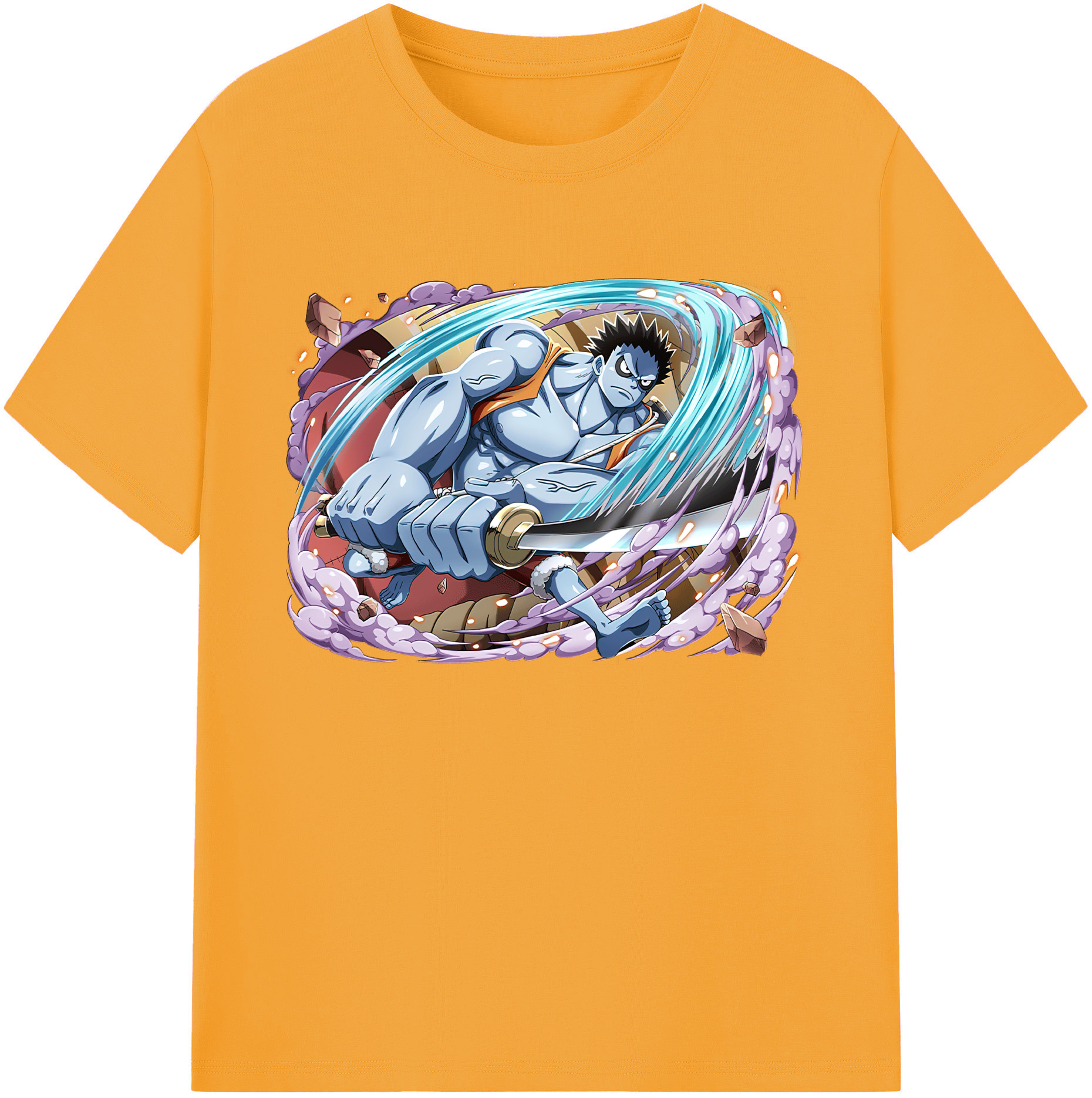 ワンピース モンキー・D・ルフィ ONE PIECE Monkey D. Luffy 綿100％ メンズ半袖Tシャツ｜肌触りやわらか＆通気性