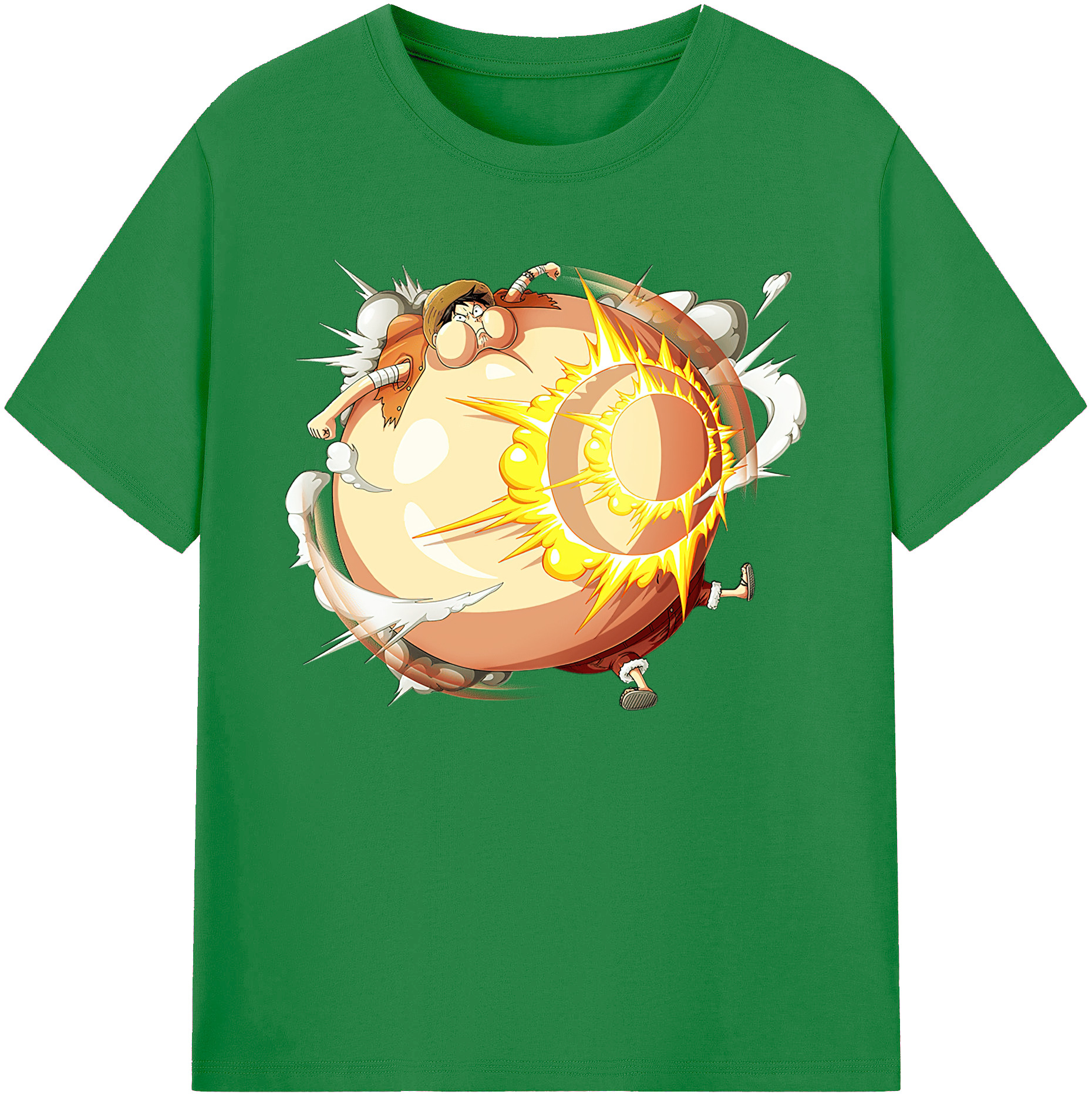 ワンピース モンキー・D・ルフィ ONE PIECE Monkey D. Luffy 綿100％ メンズ半袖Tシャツ｜肌触りやわらか＆通気性